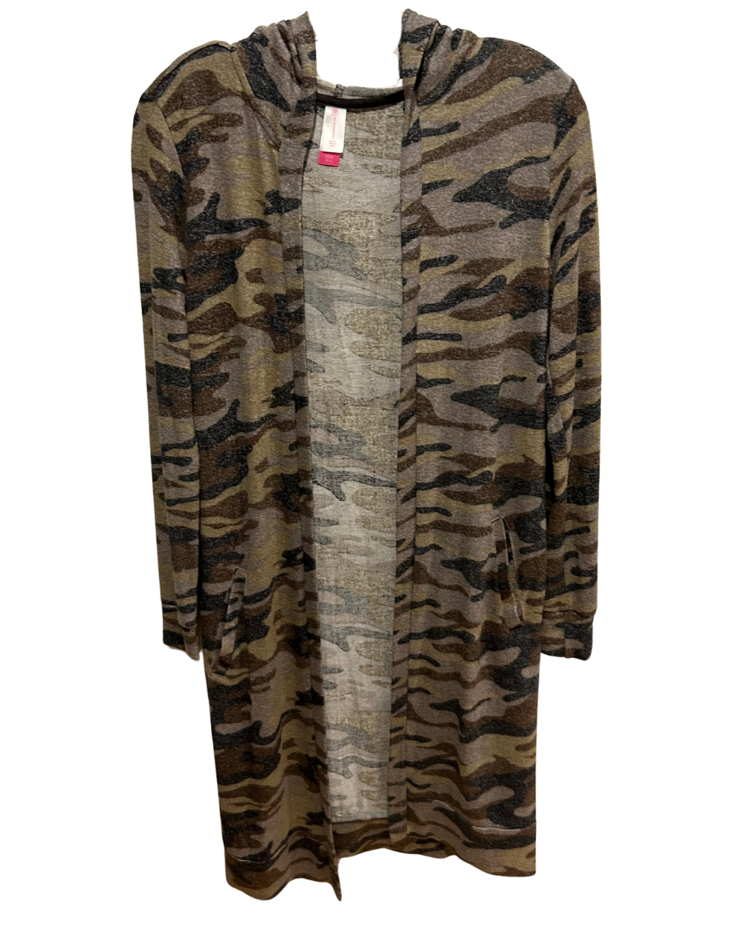 Chic Camo Open Cardigan - Size Small