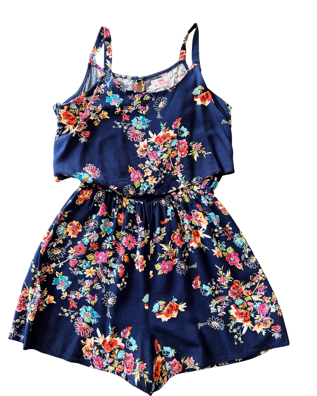 Floral Elegance Navy Romper Size 16
