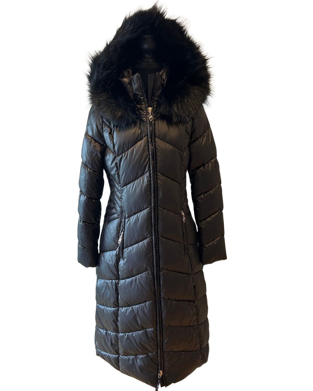 XL Premium Insulated Winter Coat with Faux Fur Hood