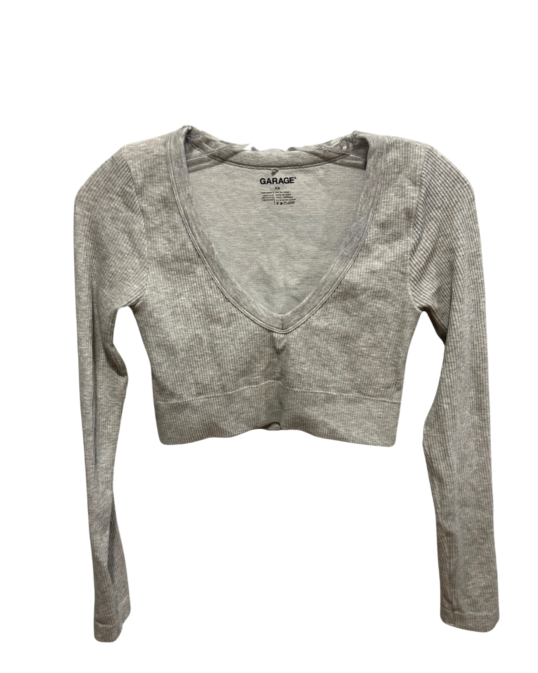 Chic V-Neck Long Sleeve Crop Top size - Small