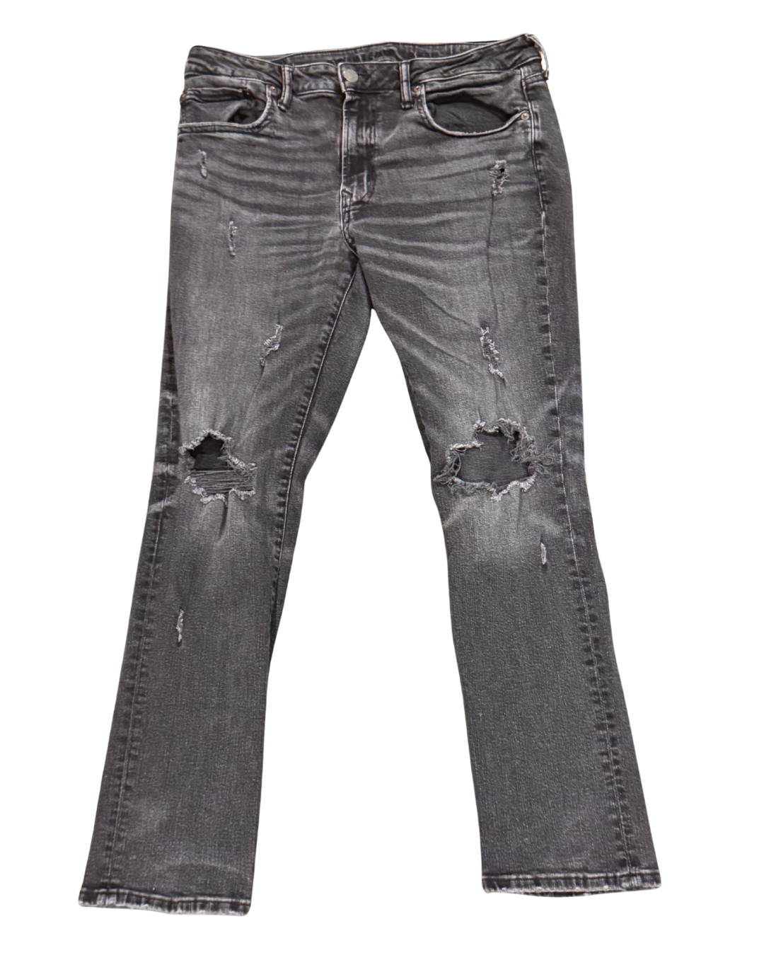 Edgy Distressed Black Jeans