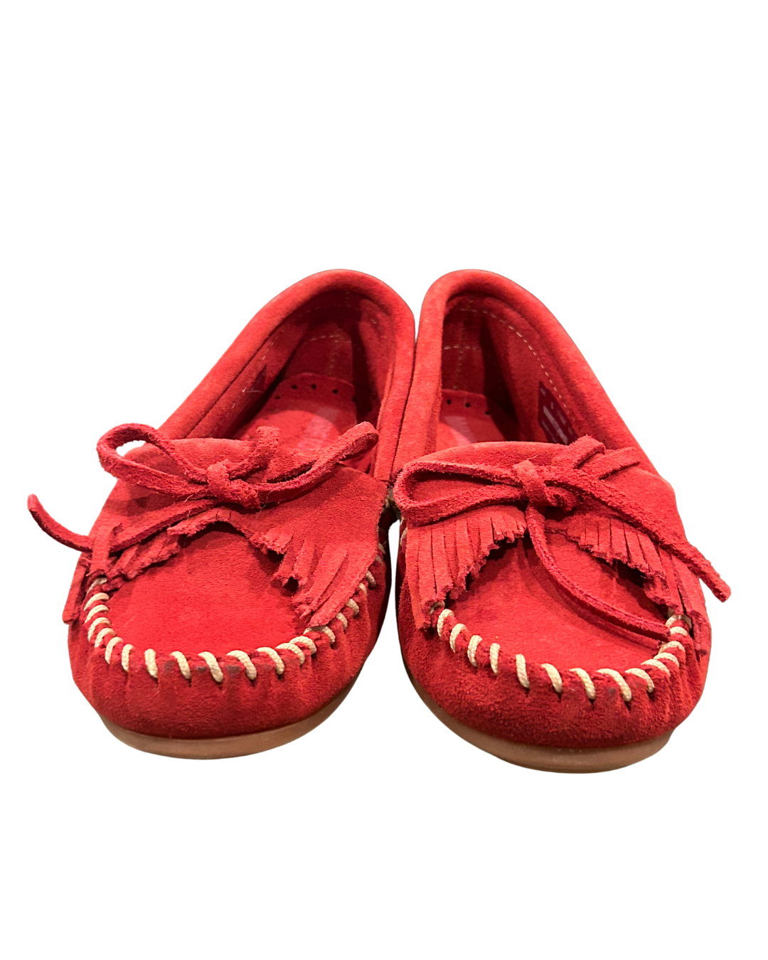 Classic Red Suede Moccasins  Size - 6