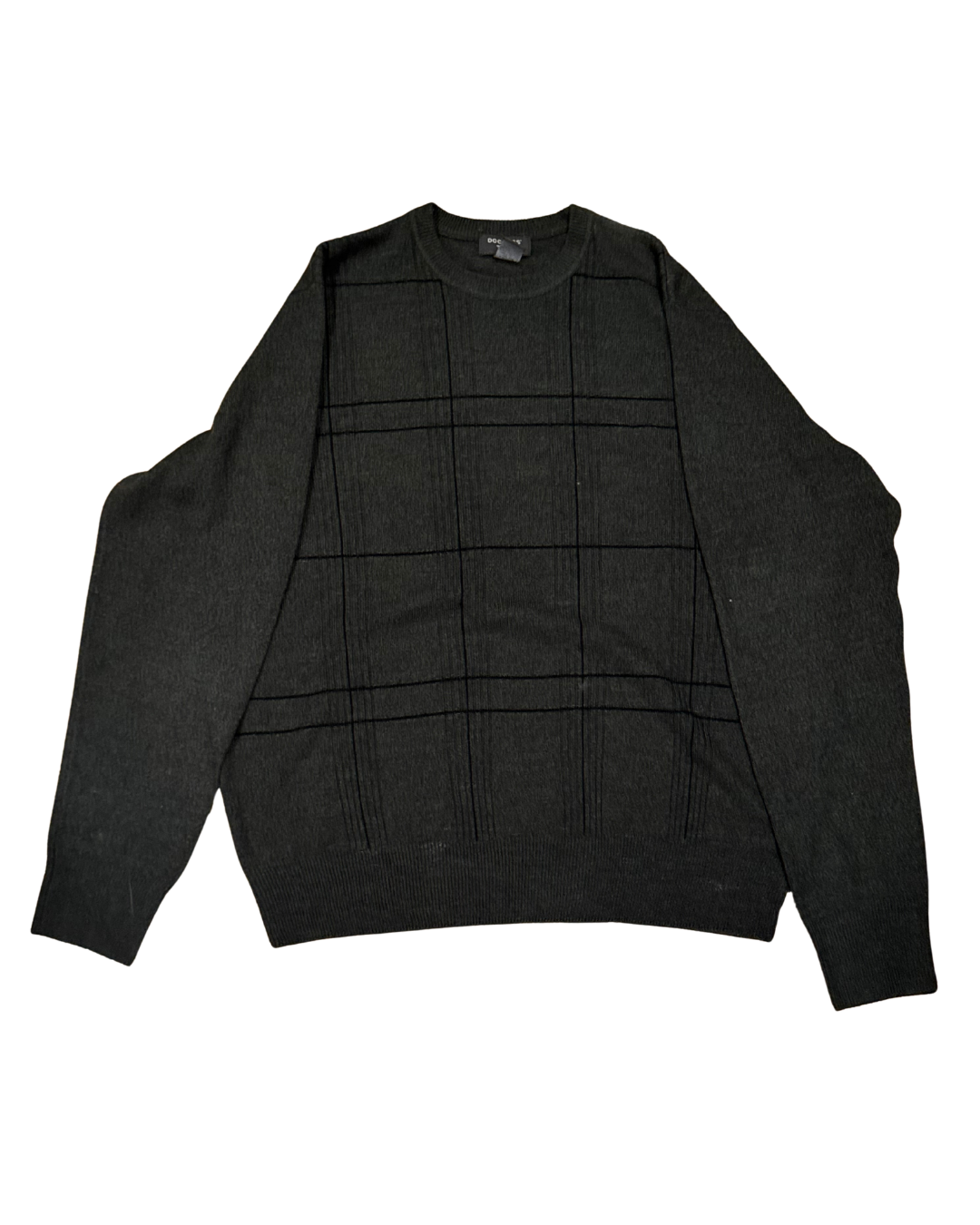Dark Green Grid Pattern Sweater Size - L
