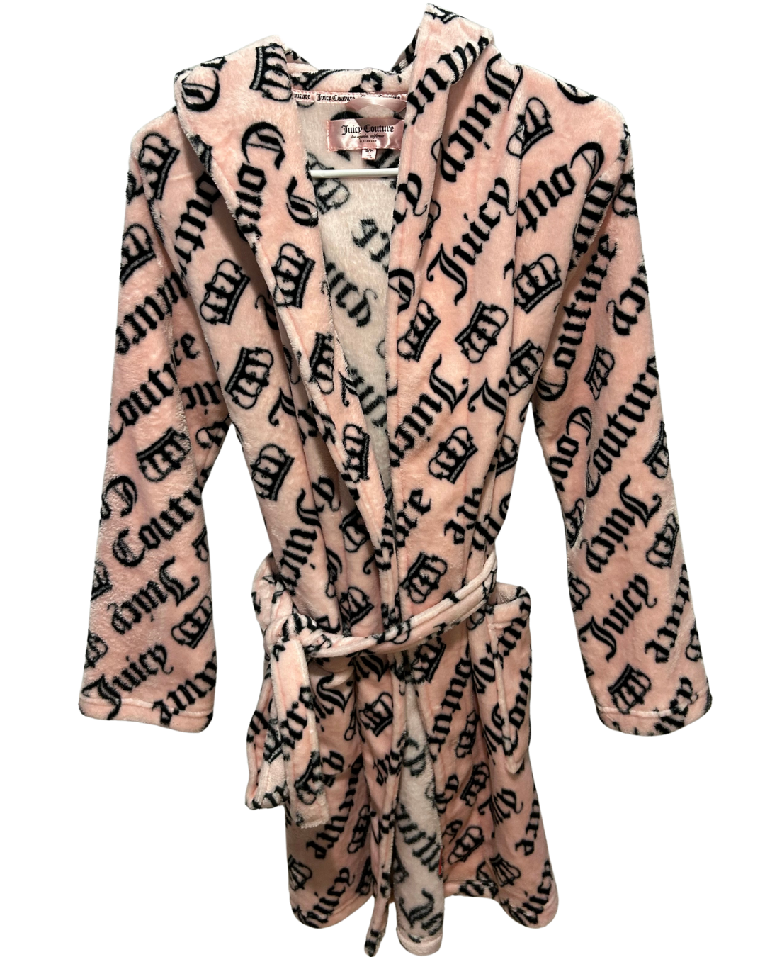 Juicy Couture Plush Hooded Robe - Size S/M