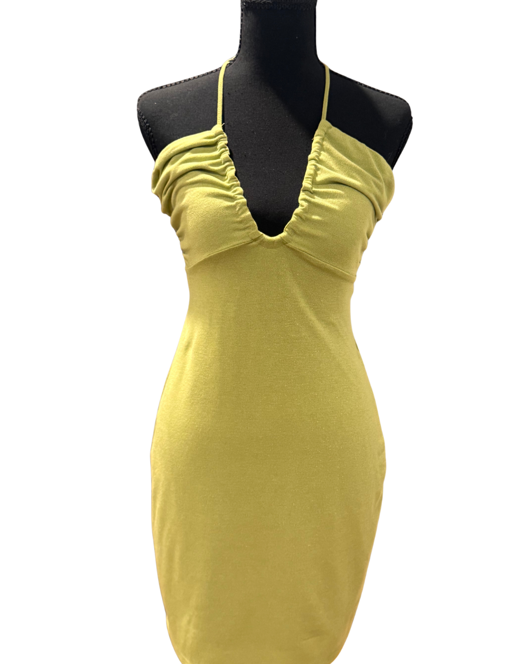 Lime Green Halter Neck Dress size - M