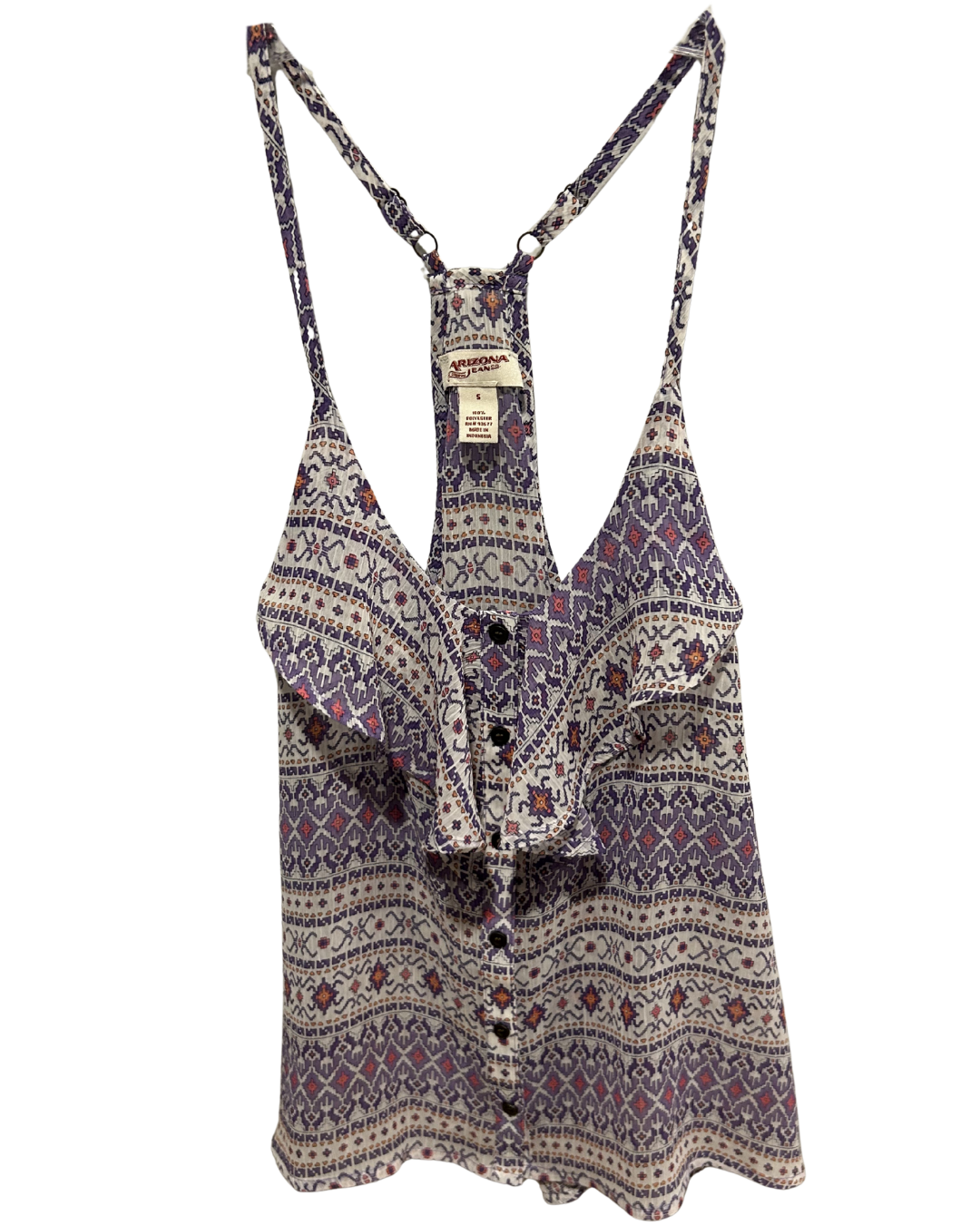 Boho Chic Purple Flowy Top - Small