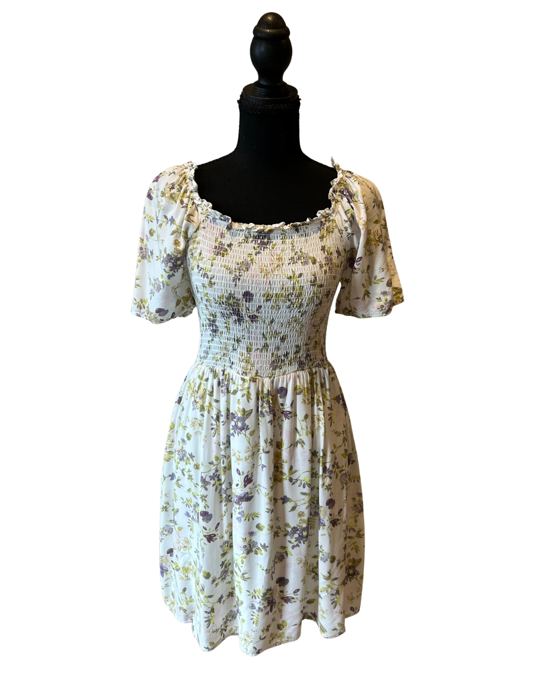 Floral Smocked Mini Dress Size XL