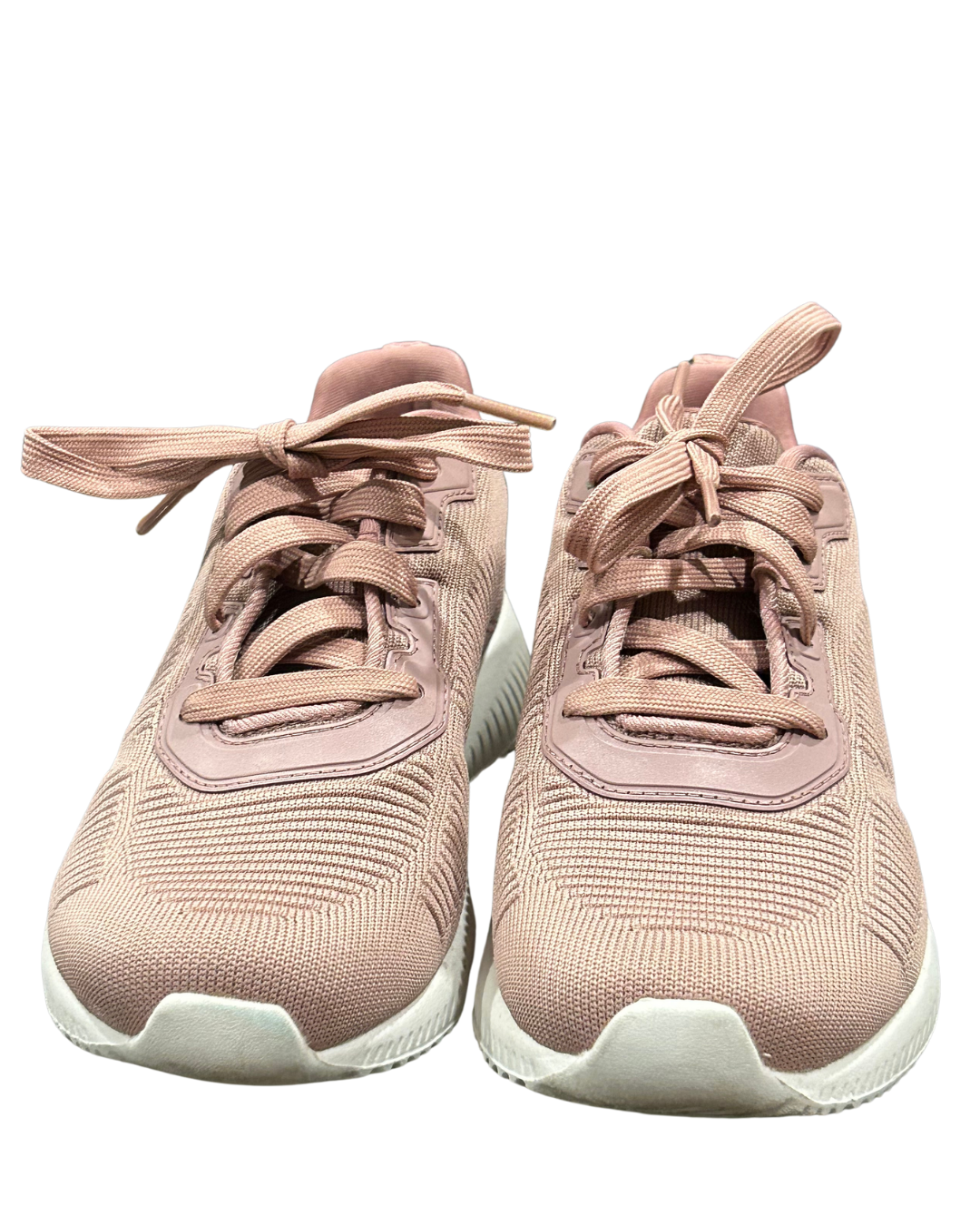 Chic Light Pink Knit Sneakers Size - 6