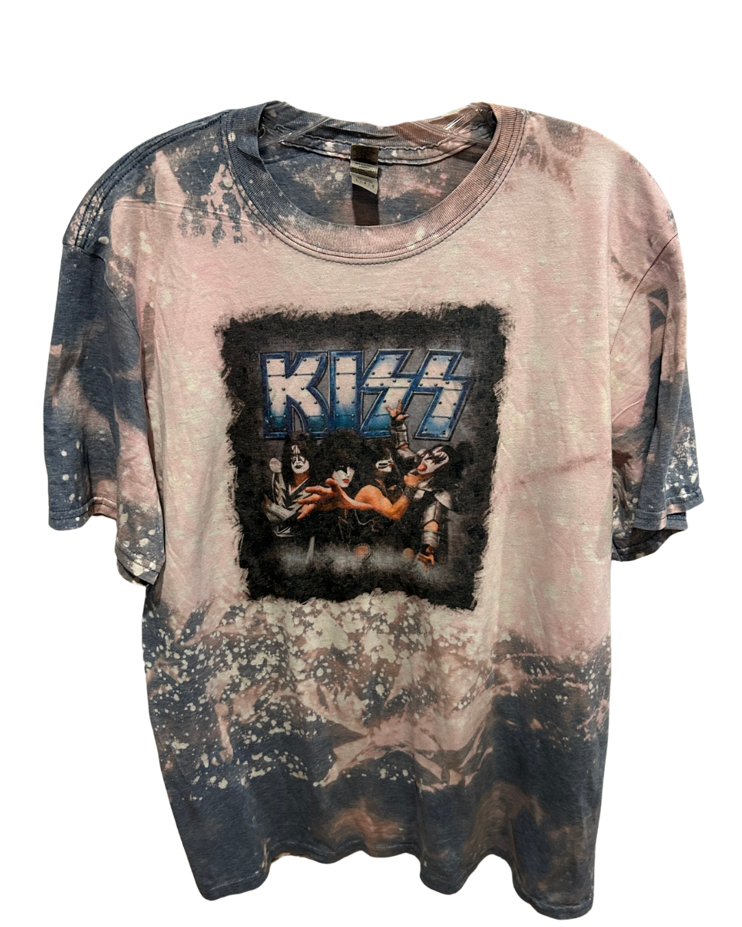 Vintage Tie-Dye KISS Graphic T-Shirt - Size L