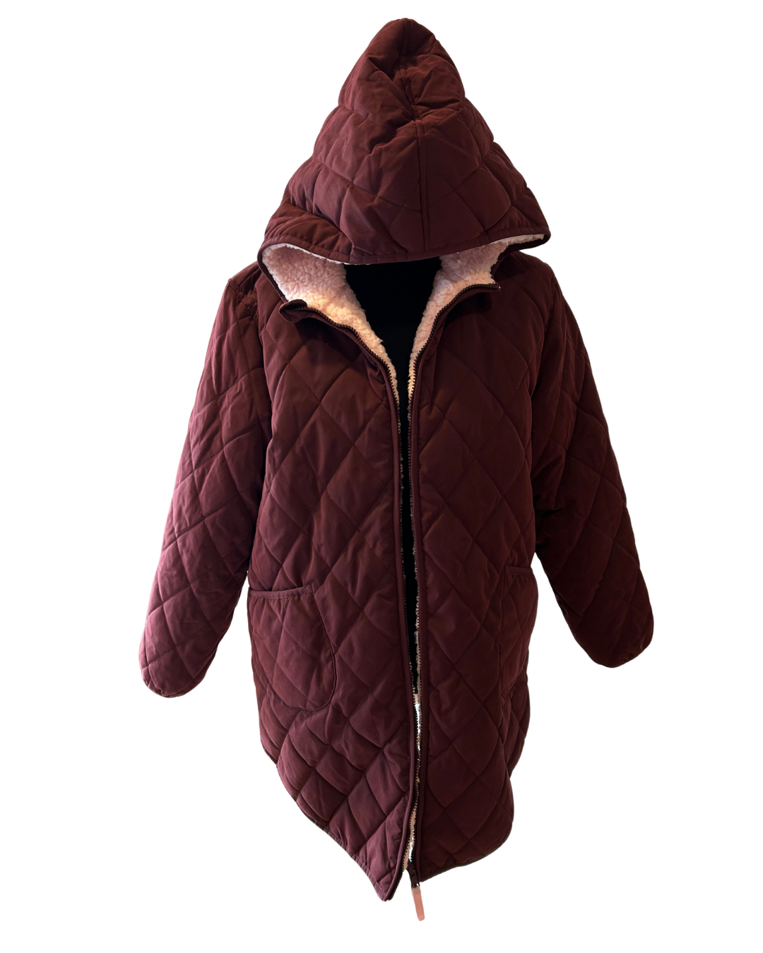 2XL Quilted Hooded Coat