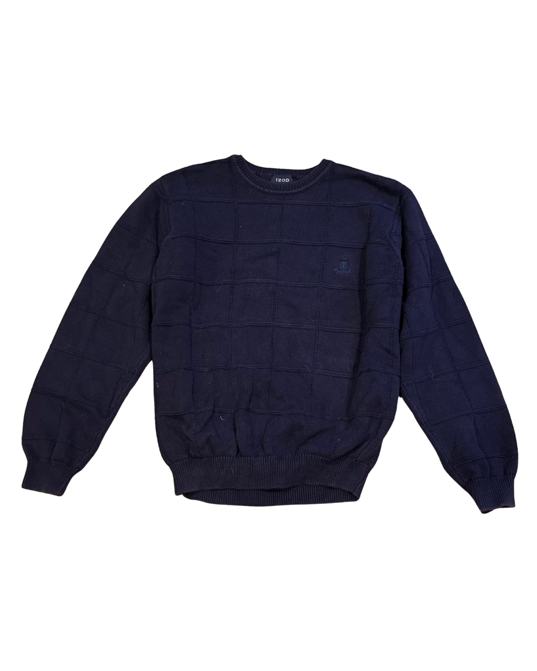 Classic Navy Grid Sweater Size - M
