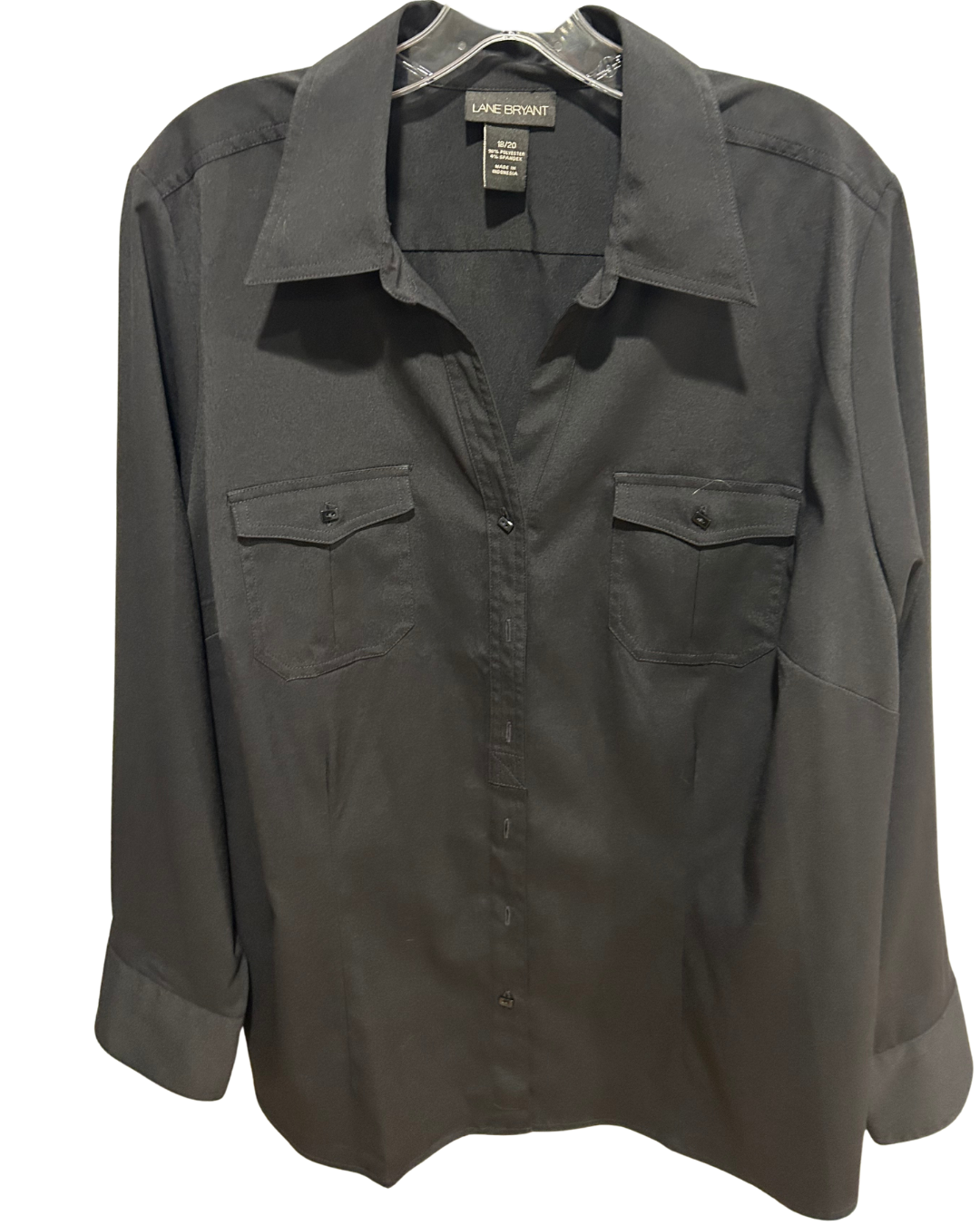 Chic Black Botton Down - Size XL