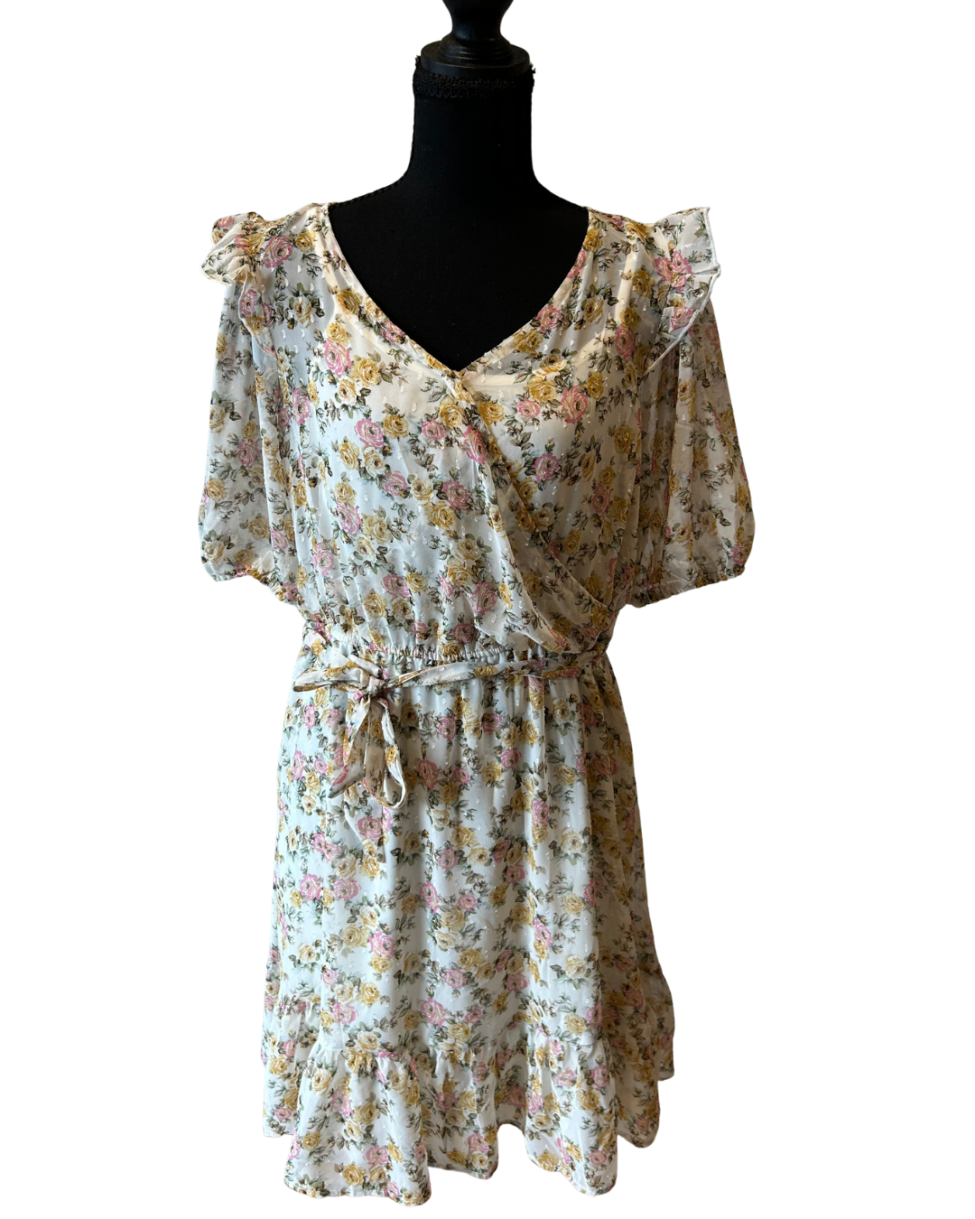 Vintage Floral Wrap Dress Size XXL