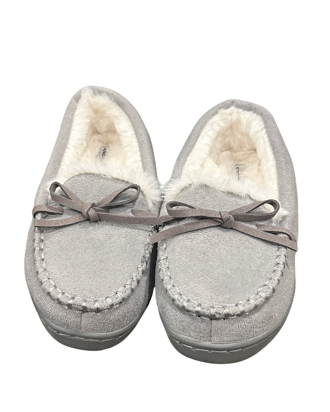Plush Lined Moccasin Slippers Size - 6