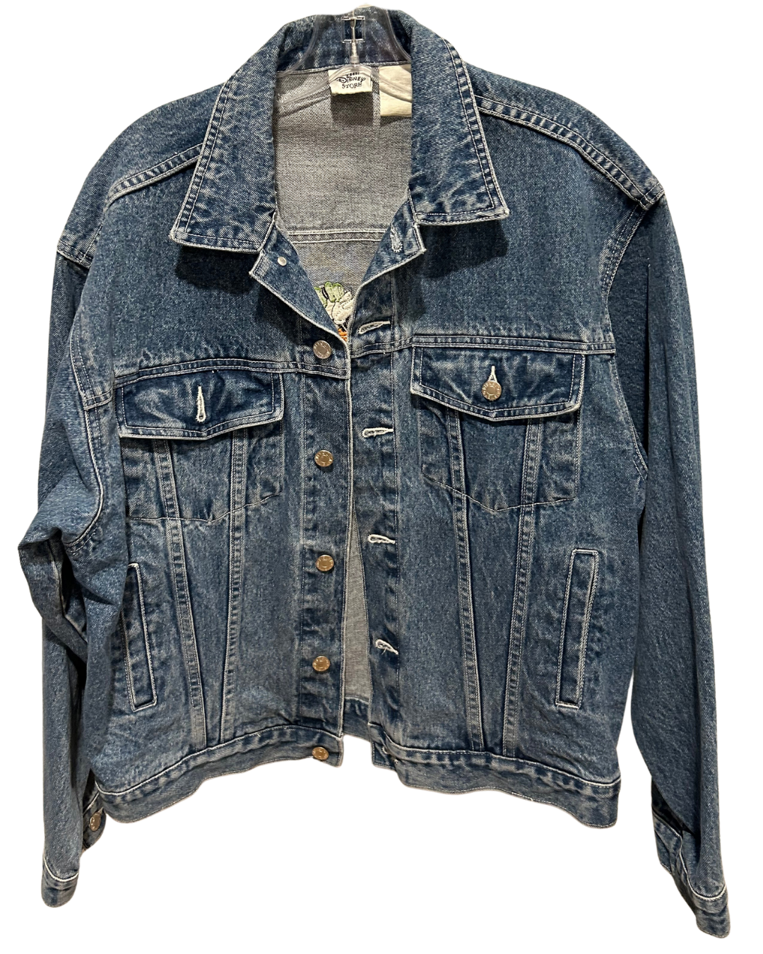 Oversized Vintage Disney Denim Jacket - Size L
