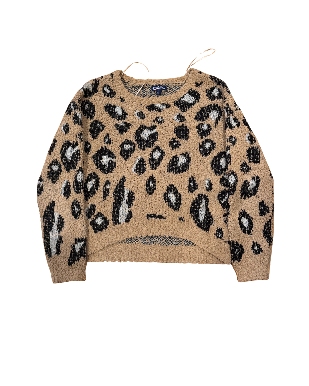 Cozy Leopard Knit Sweater Size - M