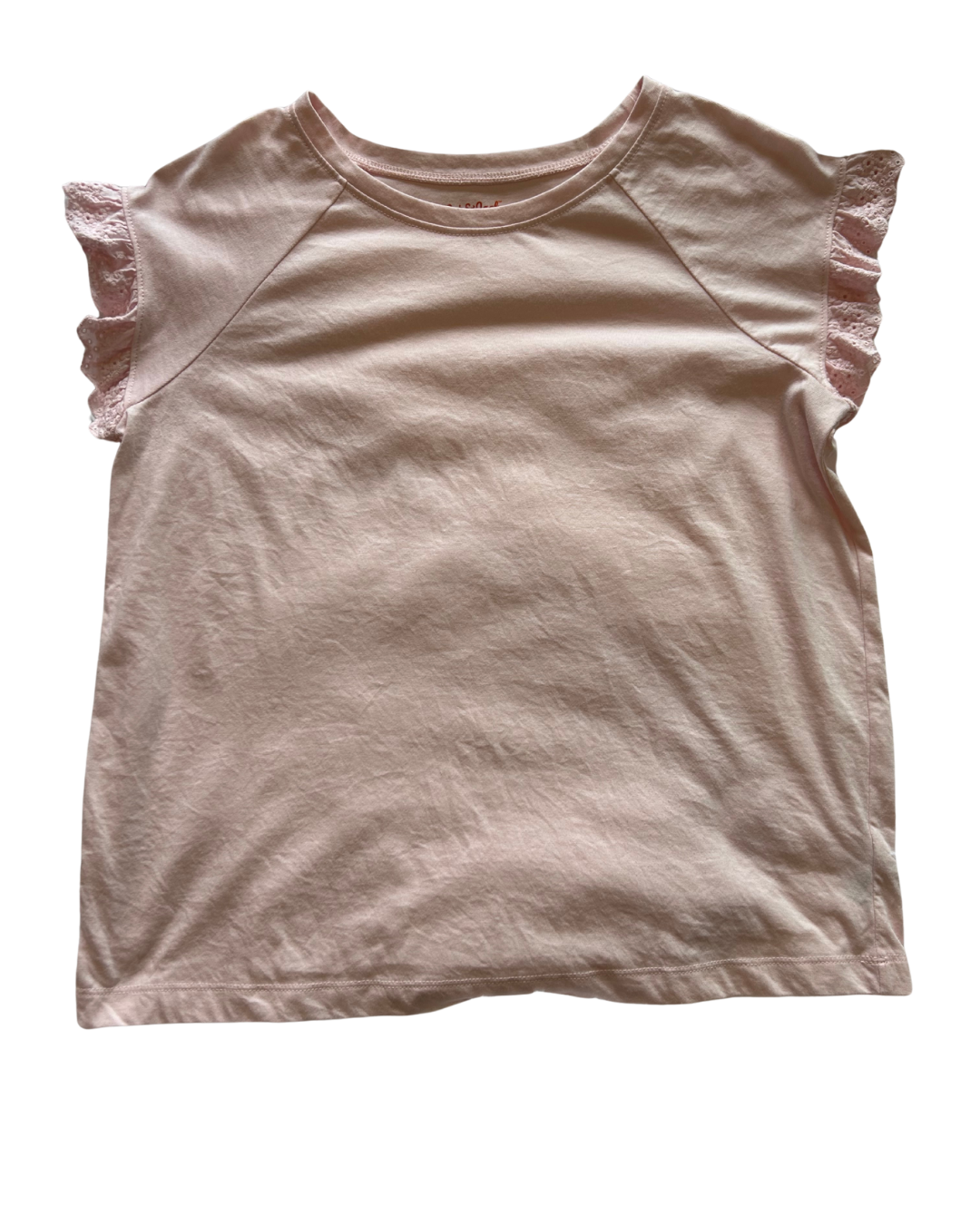 Girls' Ruffle Sleeve Tee - Pink Size XXL