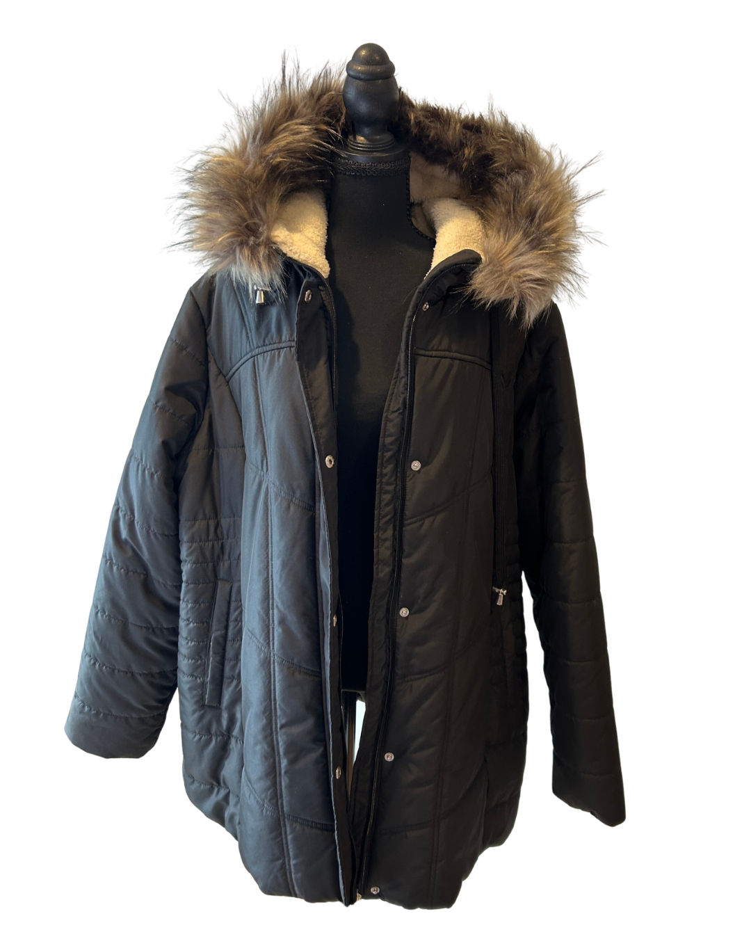 Women's Insulated Hooded Winter Coat - Size S