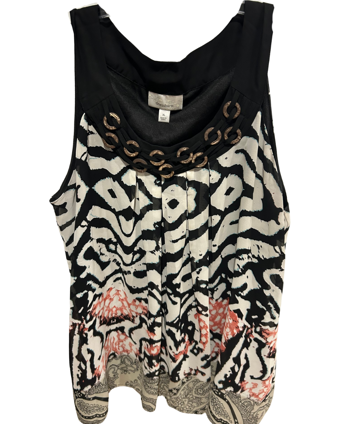 Abstract Print Chain-Link Tunic - XL