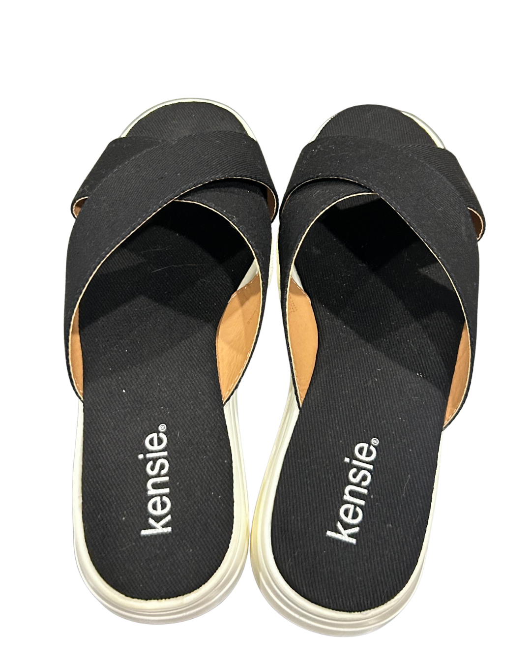 Kensie Criss-Cross Black Sandals Size -  7.5