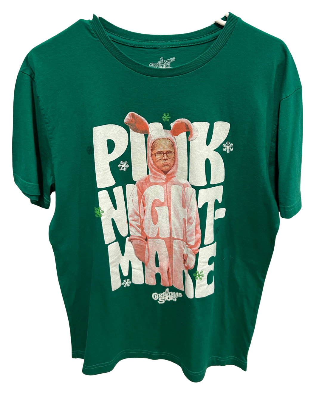 'Pink Nightmare' Holiday Graphic Tee - Size Large