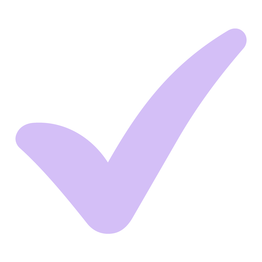 Une grande coche violette sur un fond blanc.