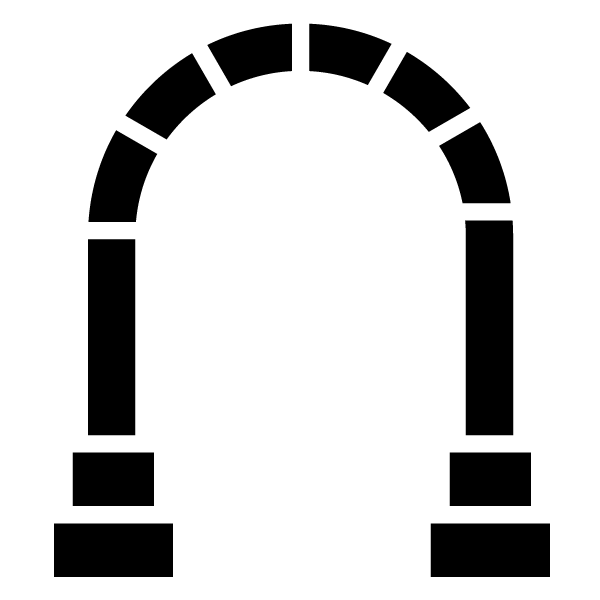 A black recycling symbol with two circular arrows pointing clockwise, representing recycling.