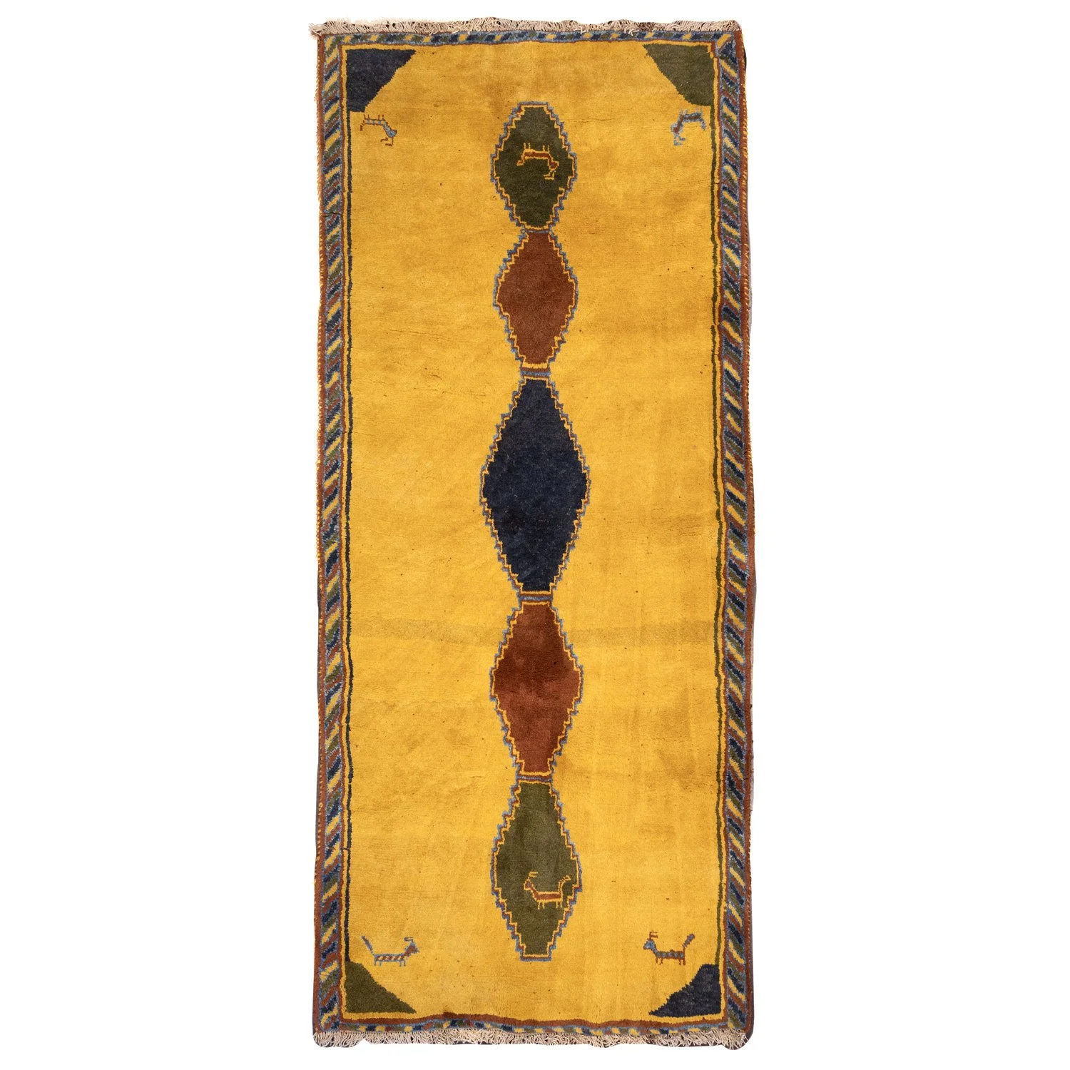 Persian Gabbeh Tribal Rug – 285 × 135 cm