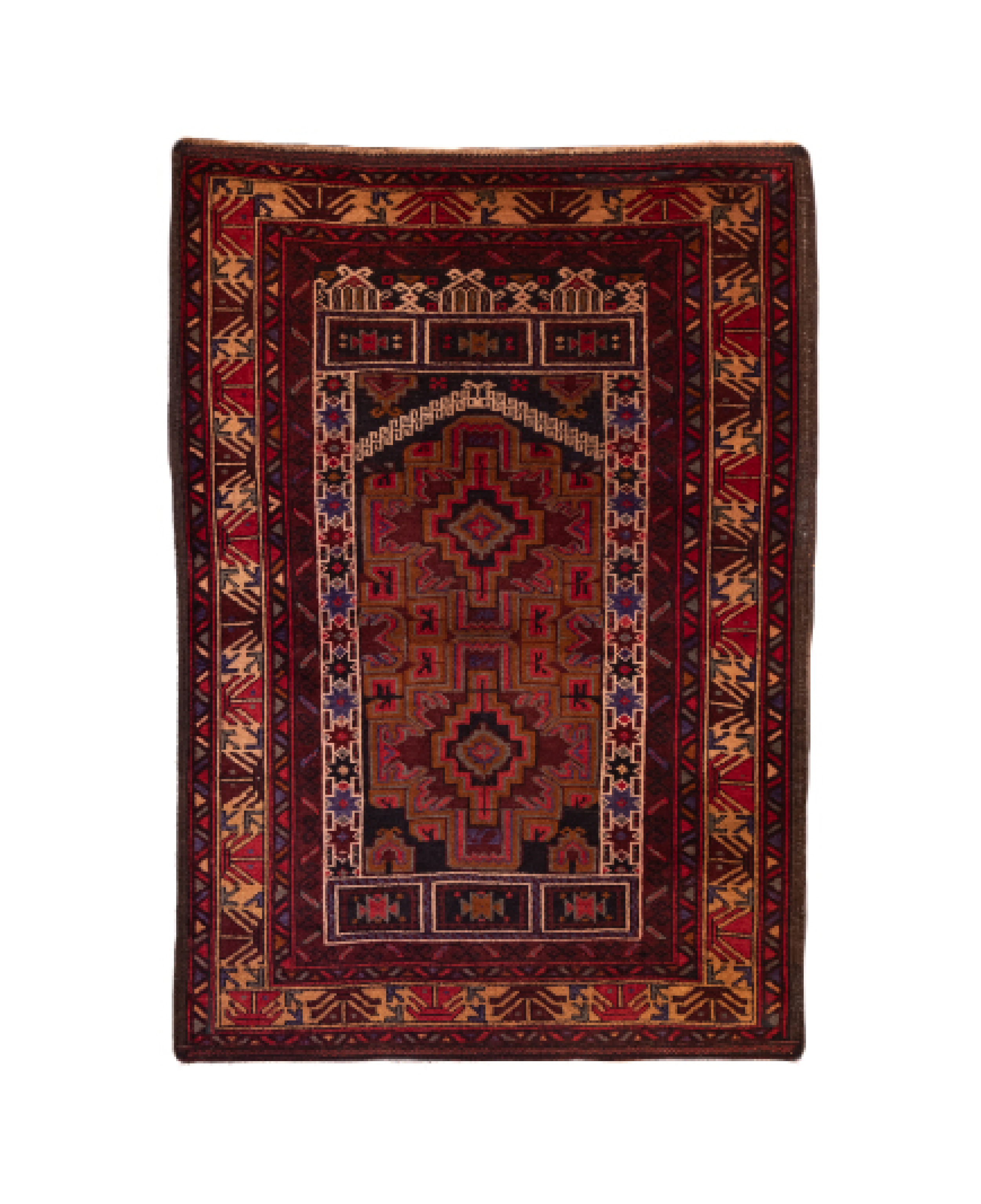 Afghan Baluch Prayer Rug Design