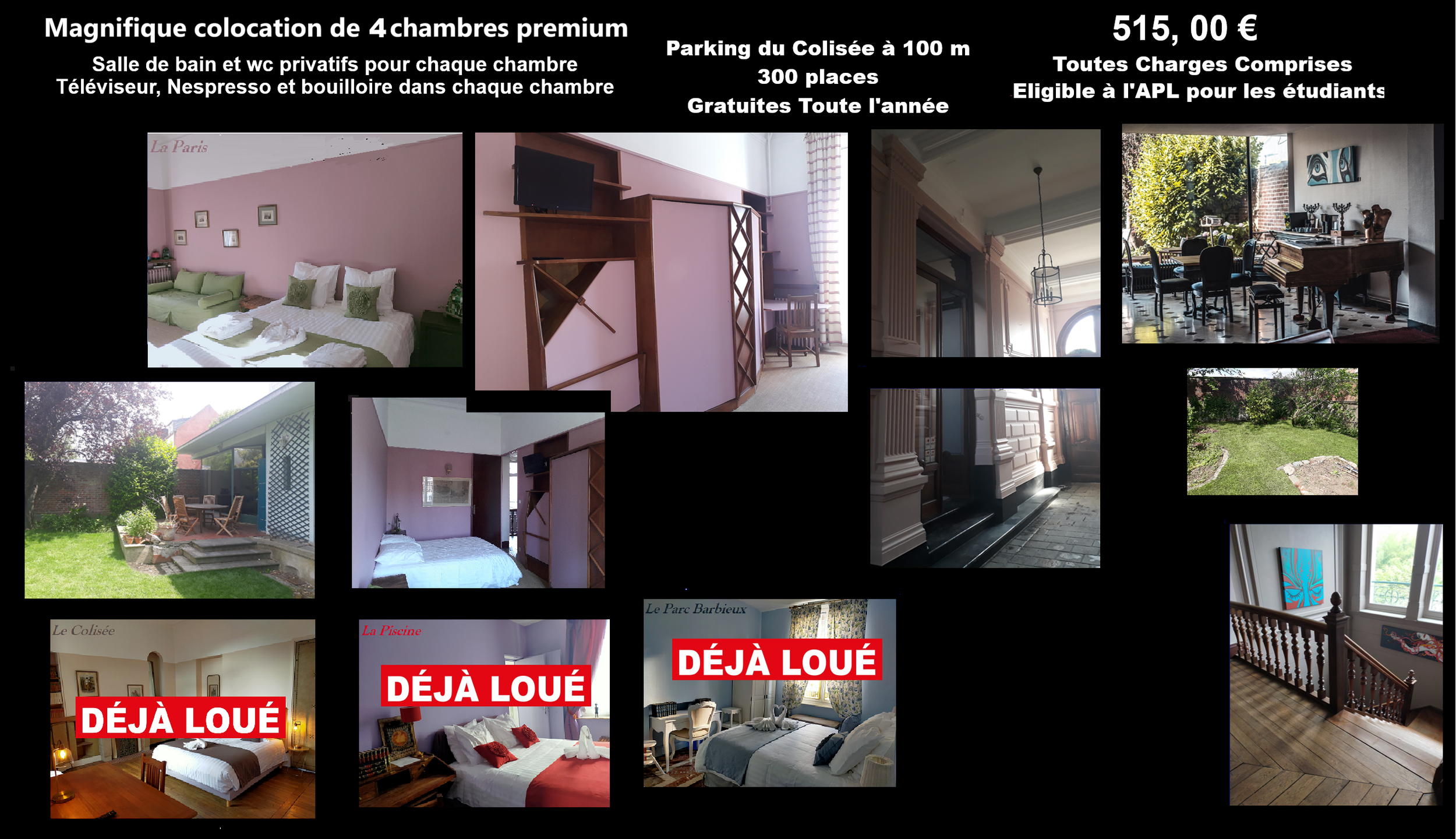 Cherche 4eme pour une magnifique colocation en plein centre de Roubaix au Calme avec du Cachet et proche de toutes les commodités