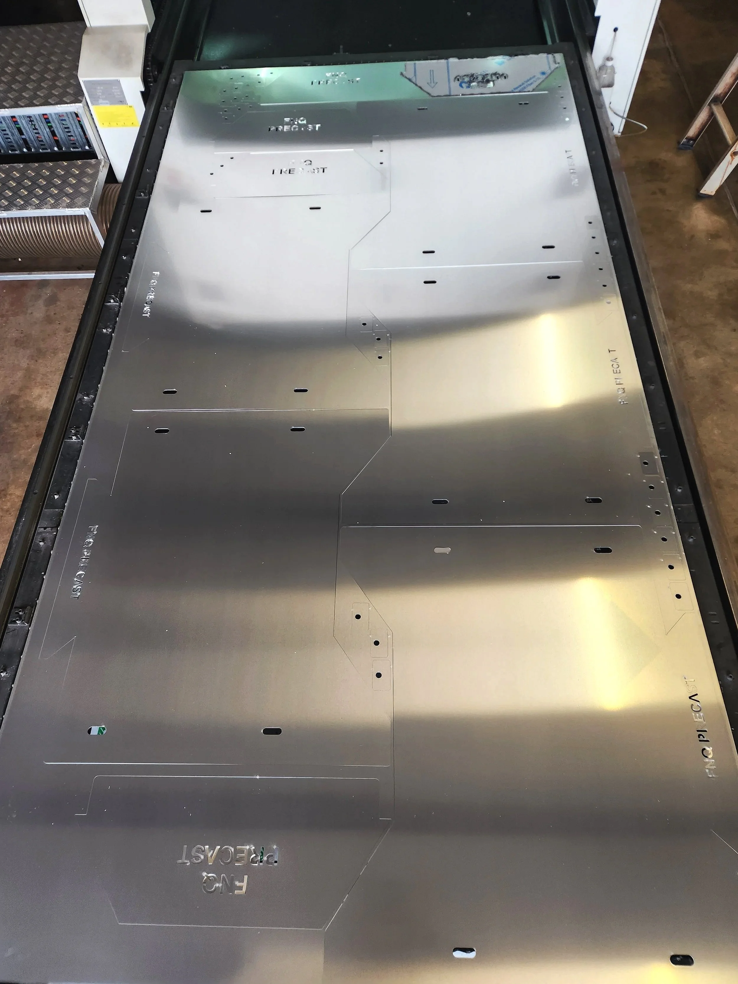 Custom laser cut sheet metal components manufactured by Eclipse Fabrication in Atherton QLD