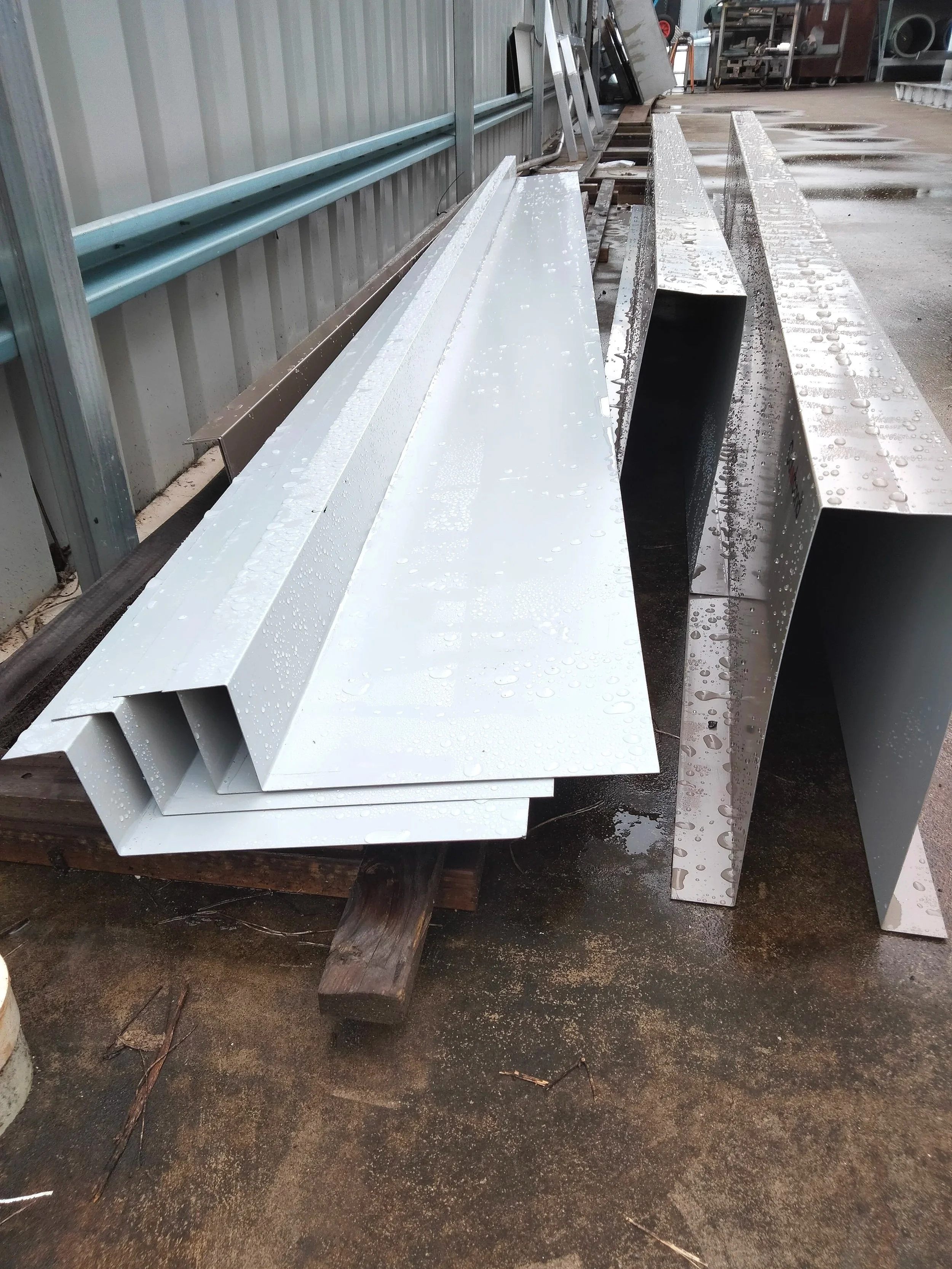 Custom sheet metal flashings and folded metal sections manufactured by Eclipse Fabrication in Atherton, Far North Queensland