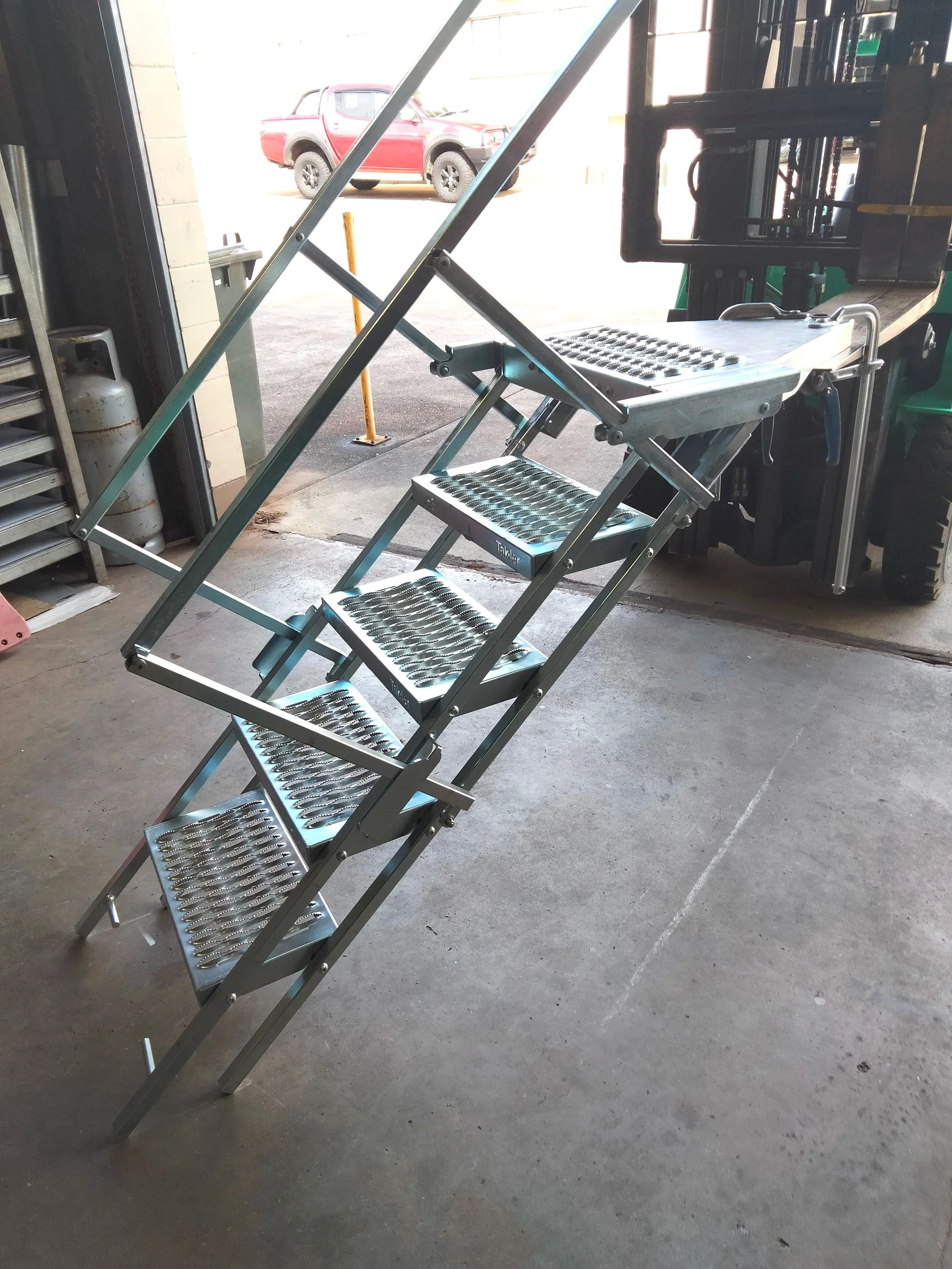 Custom steel access stairs fabricated by Eclipse Fabrication in Atherton Far North Queensland