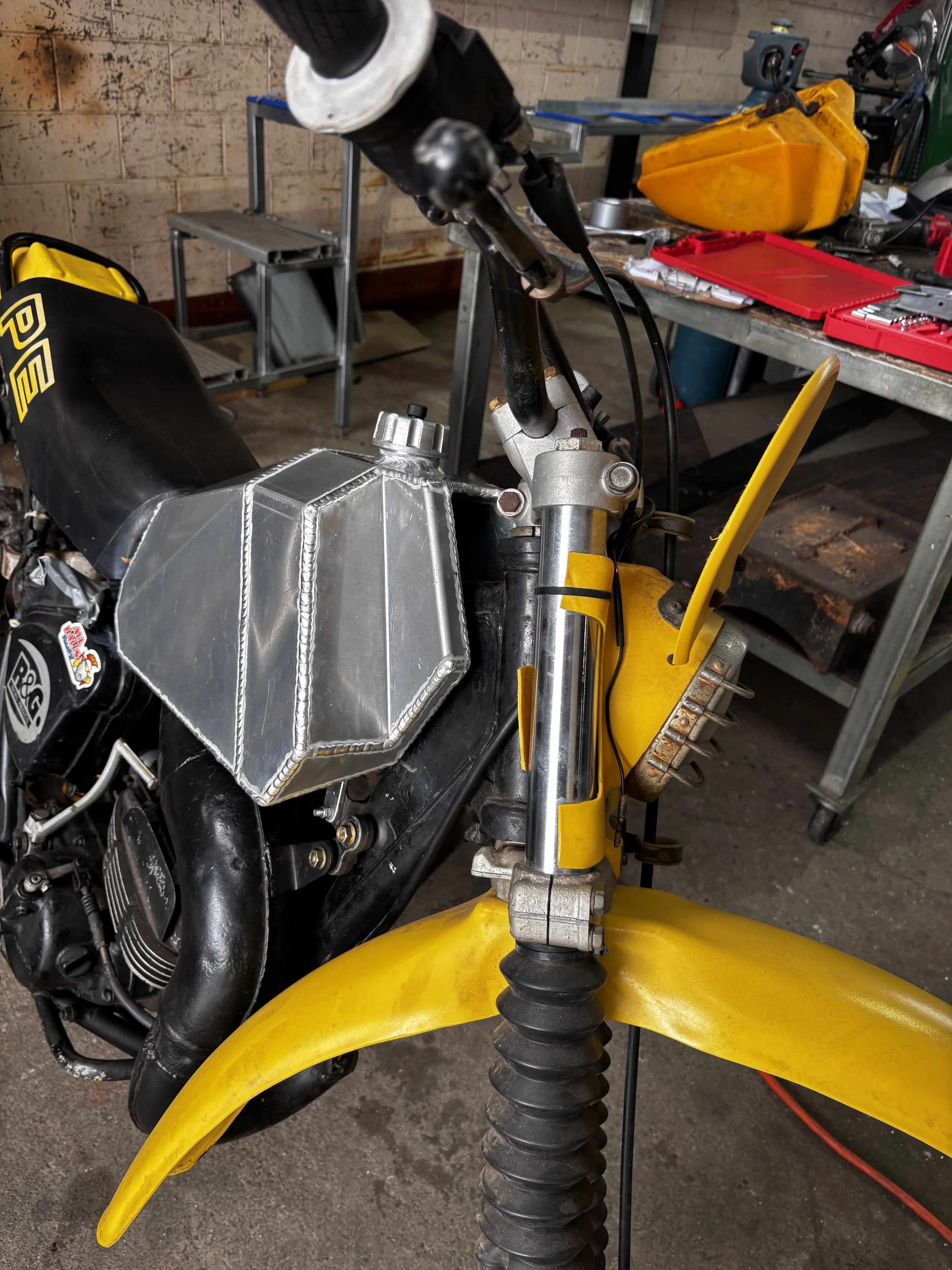 Custom motorbike fuel tank fabrication and welding by Eclipse Fabrication in Atherton Queensland