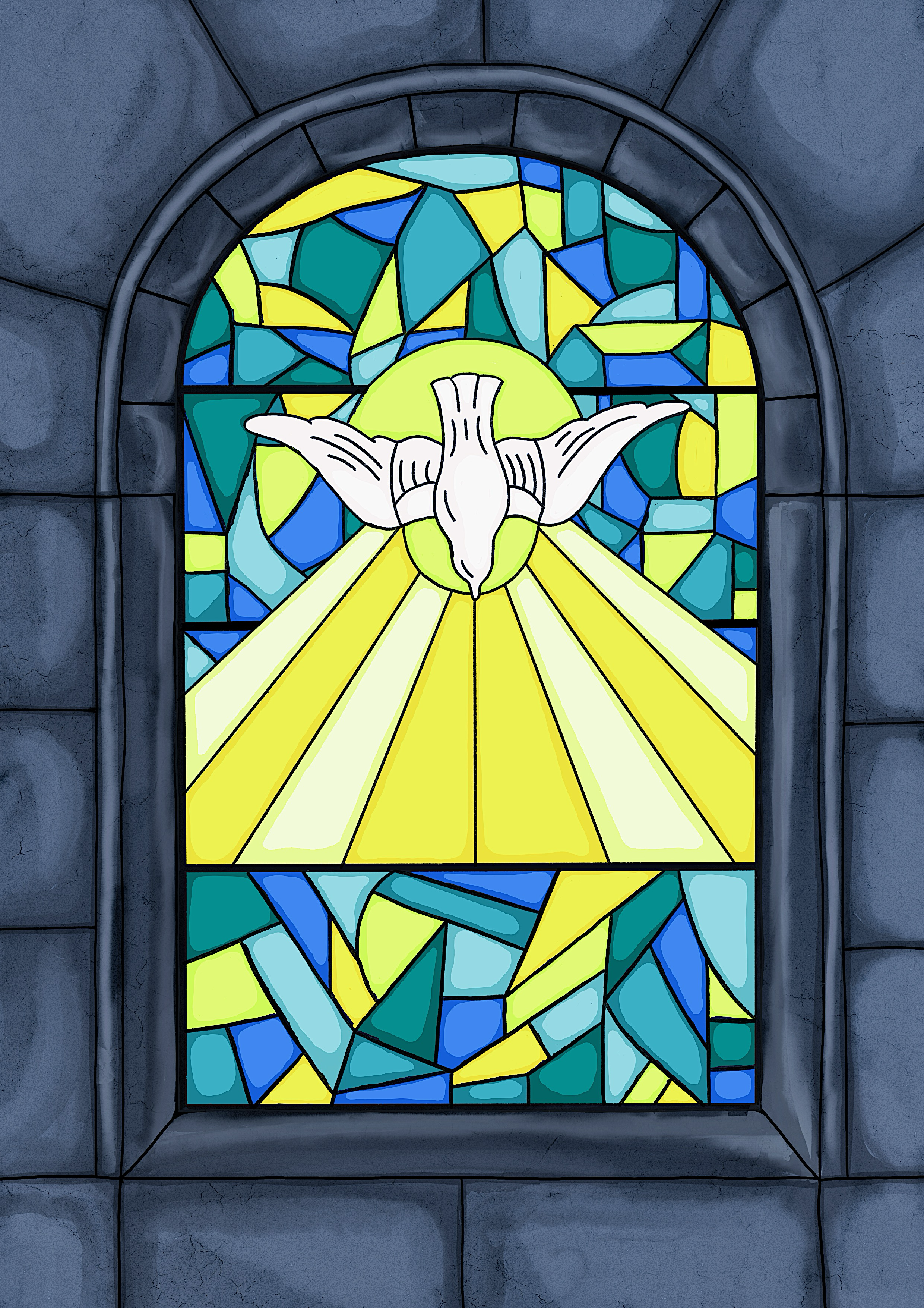Original Stained Glass Illustration