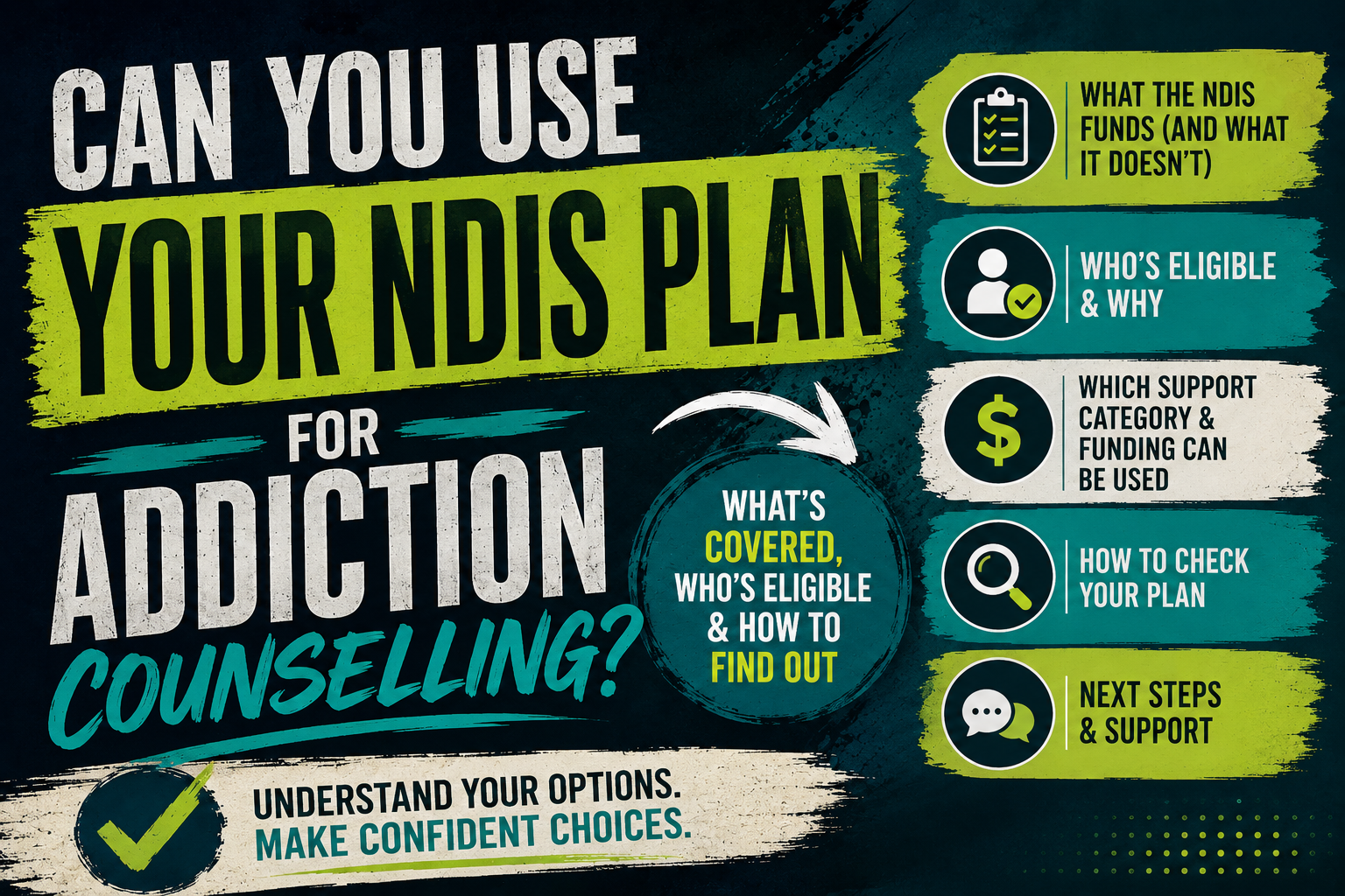 Can you use your NDIS plan for addiction counselling?