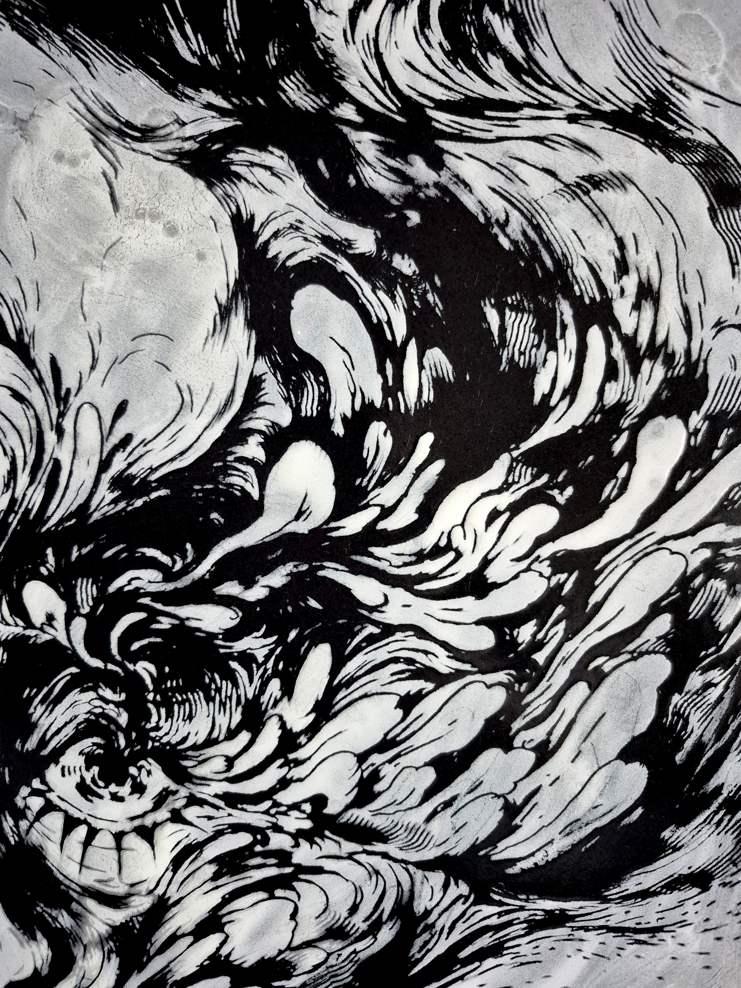 IMMOLATE,2026, FINE ART ENAMEL, CLOSE UP 6, DOROTA KAUSTOVÁ