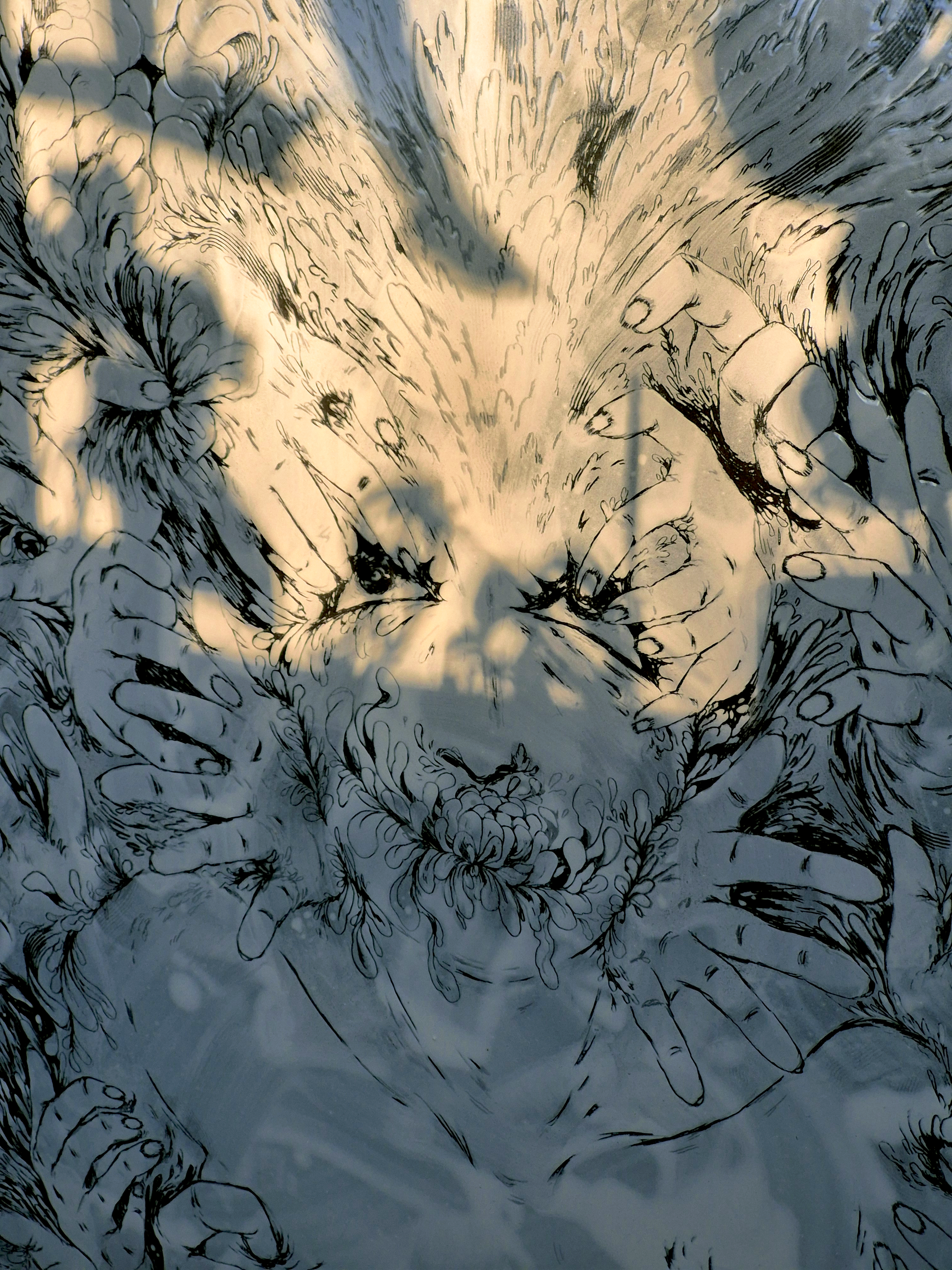 TAKE A DEEP BREATH,2026, Enamel fine art, Close up 10, Dorota Kaustová