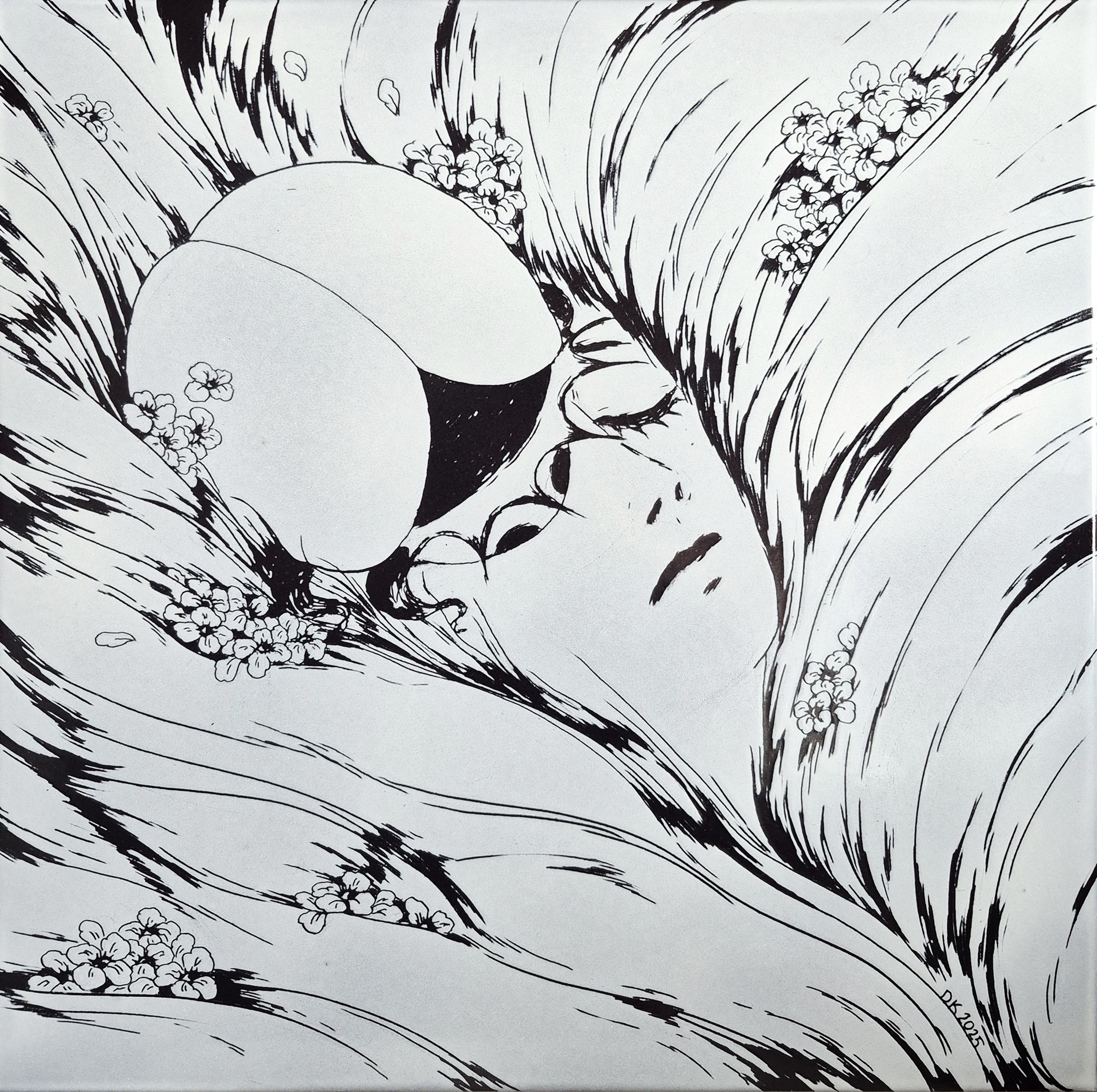 DESCENDING INTO ENDLESS SLEEP II, 2025, Enamel Fine Art, Dorota Kaustová