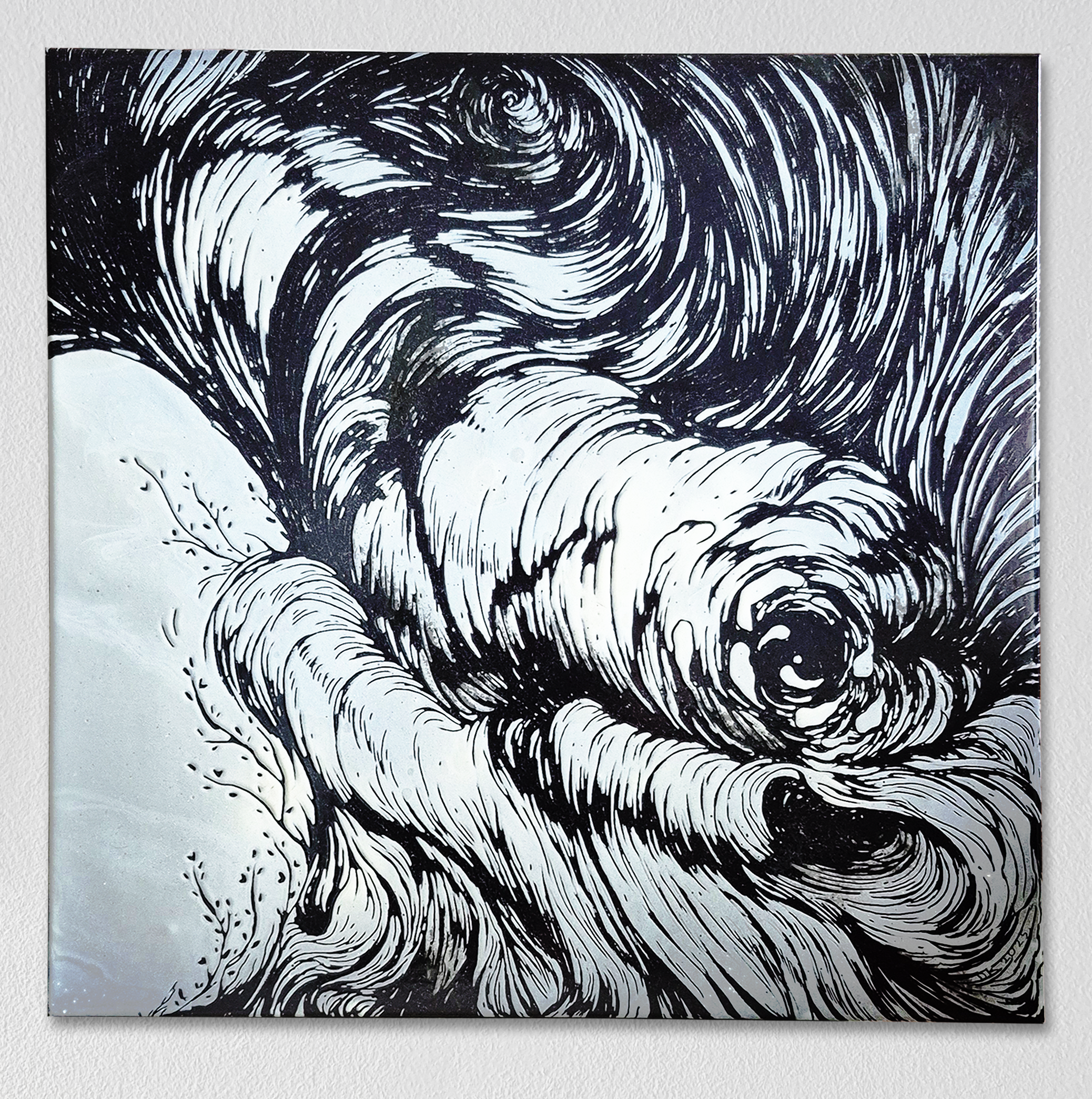 ABSORBED, 2025, Enamel Fine Art, On Wall, Dorota Kaustová