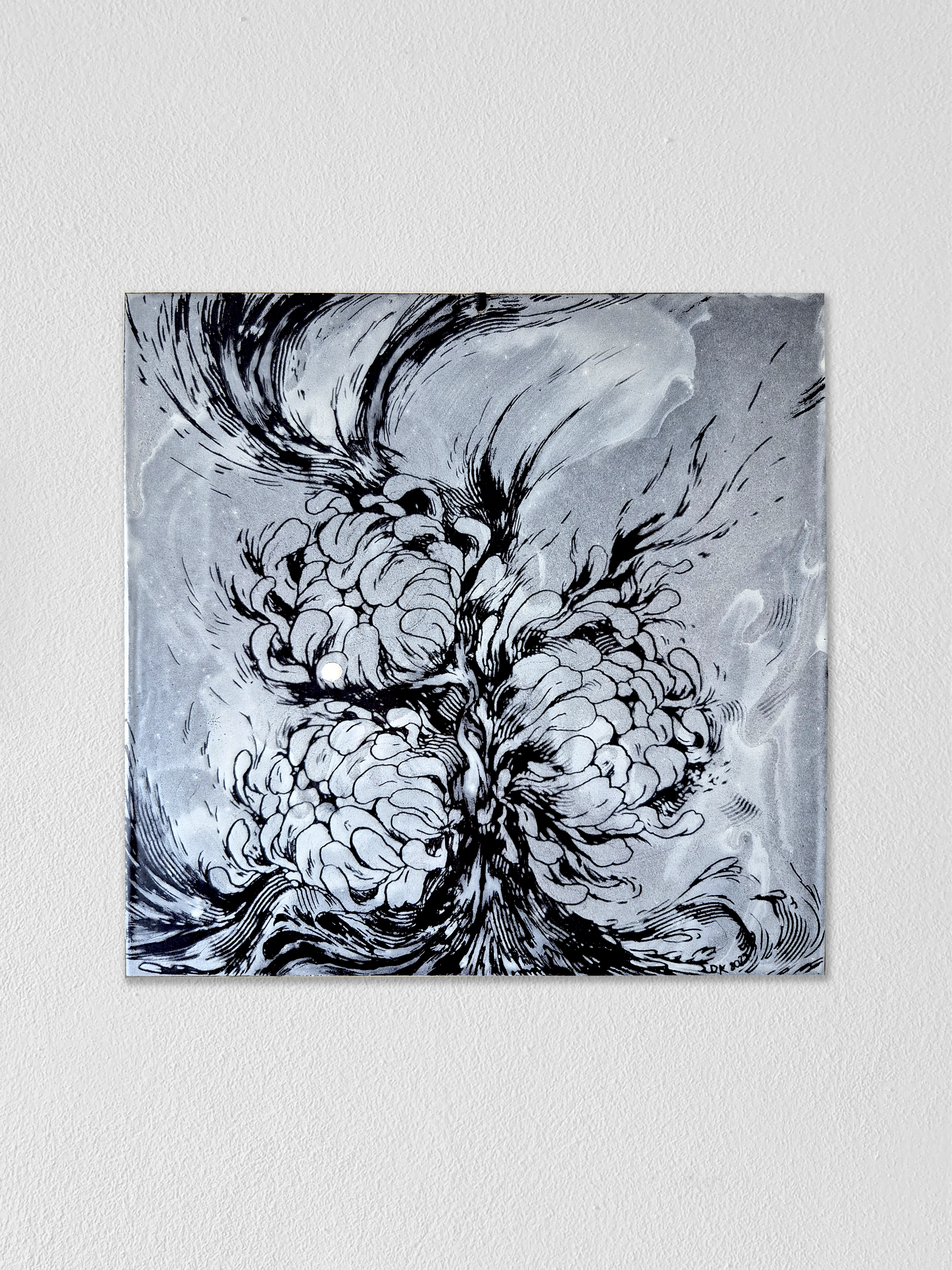 BOUQUET, 2025, Enamel Fine Art, On Wall, Dorota Kaustová