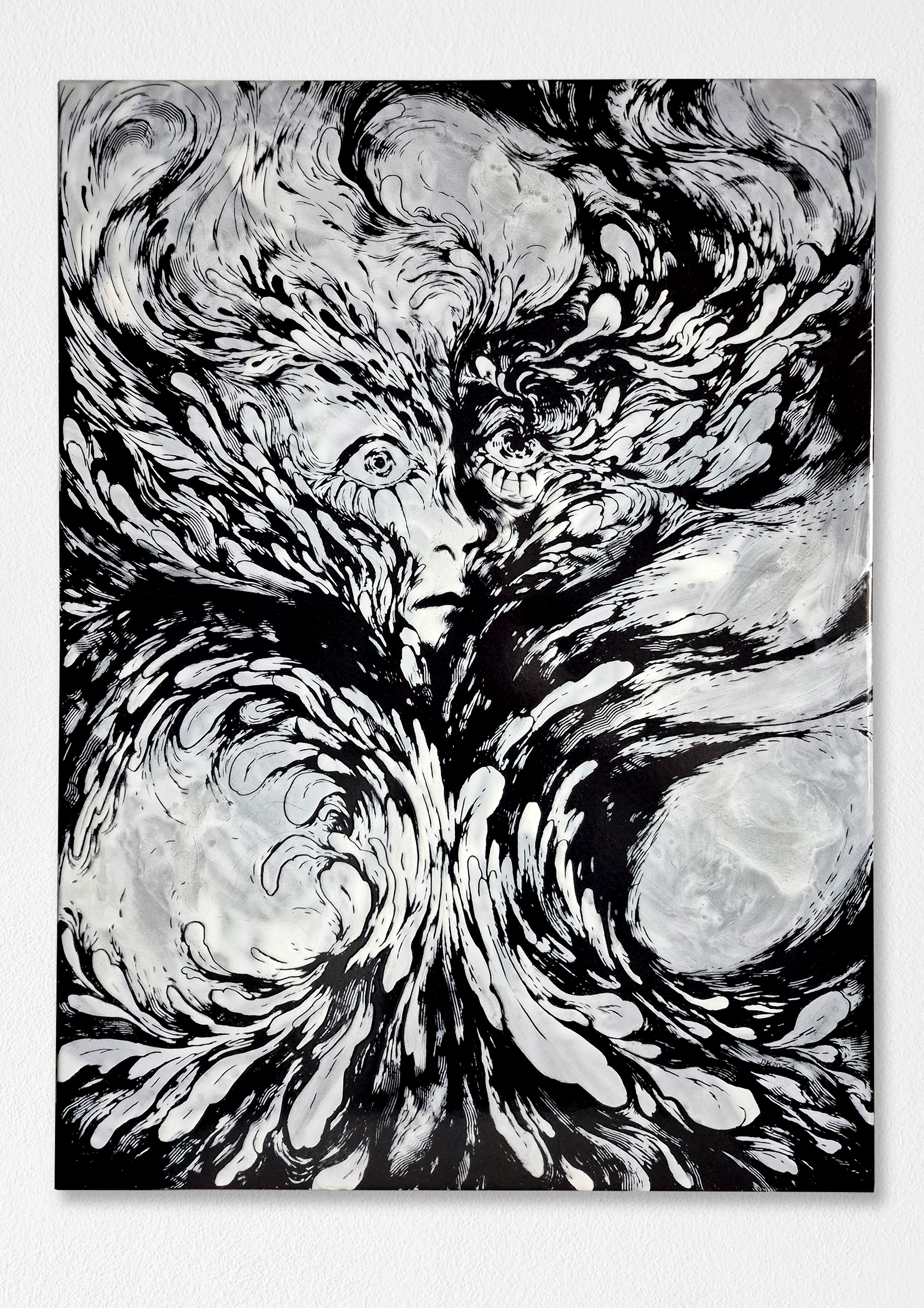 IMMOLATE, 2025, Enamel fine art, Dorota Kaustová