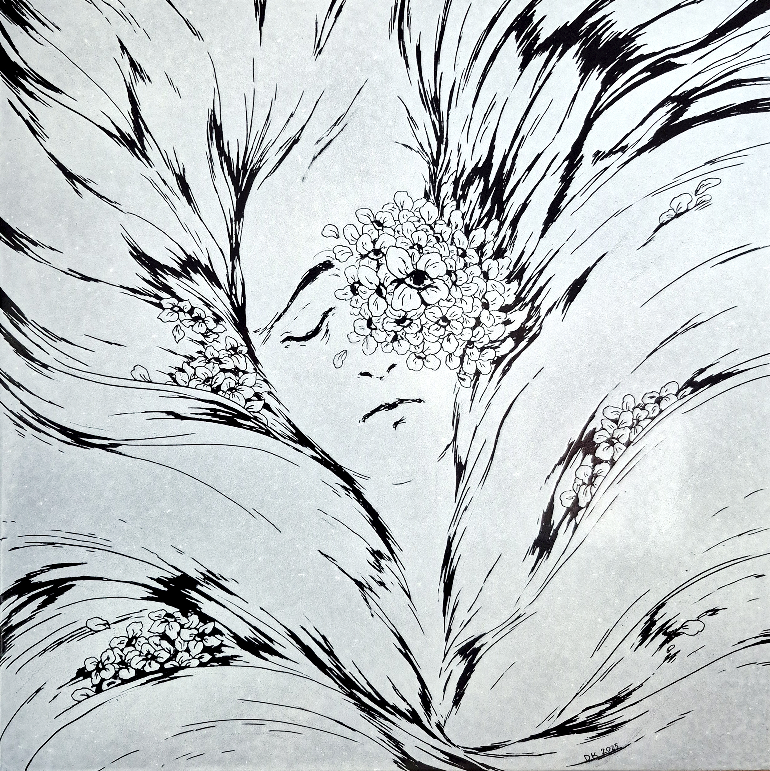DESCENDING INTO ENDLESS SLEEP I, 2025, Enamel Fine Art, Dorota Kaustová