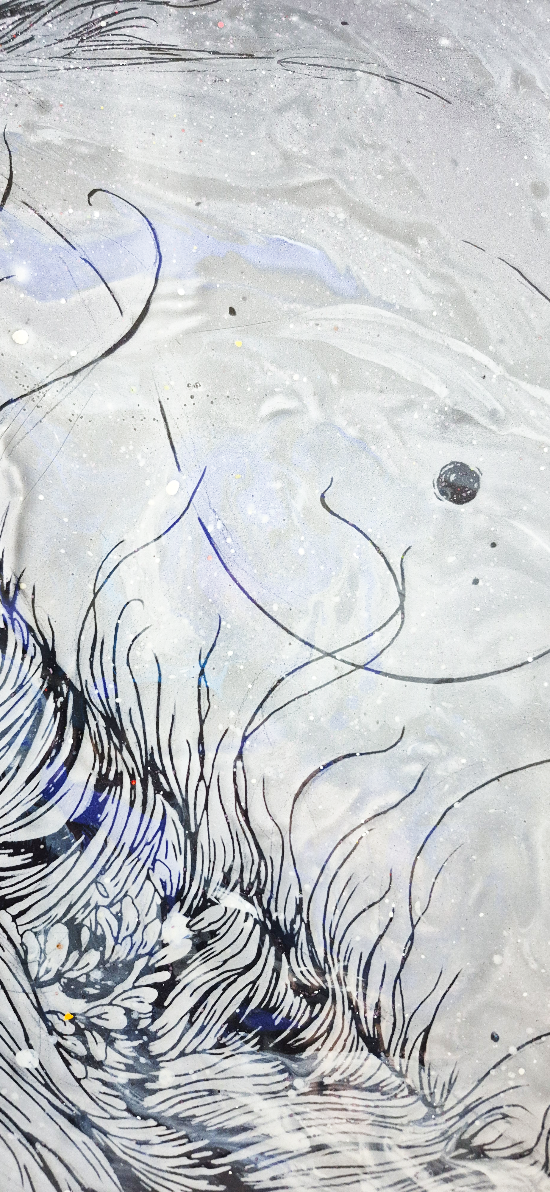 REVERIE I , 2025, Enamel Fine Art, Close up 1, Dorota Kaustová