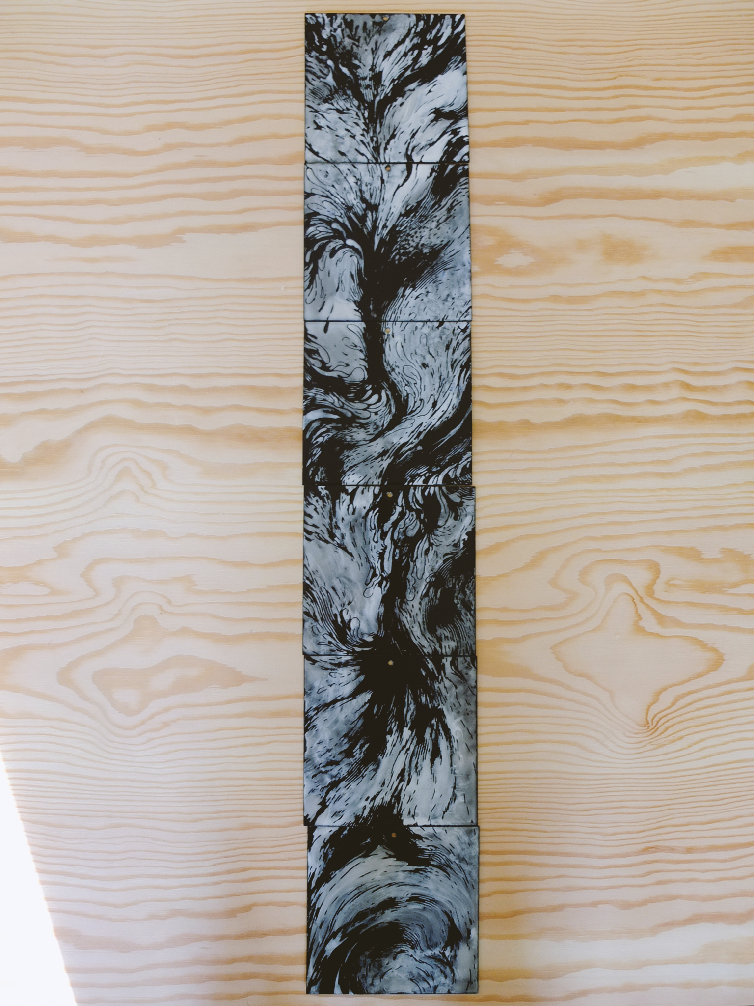 NO NAME, 2025, Ename Fine Art, 6 pieces, Wood Wall,Dorota Kaustová