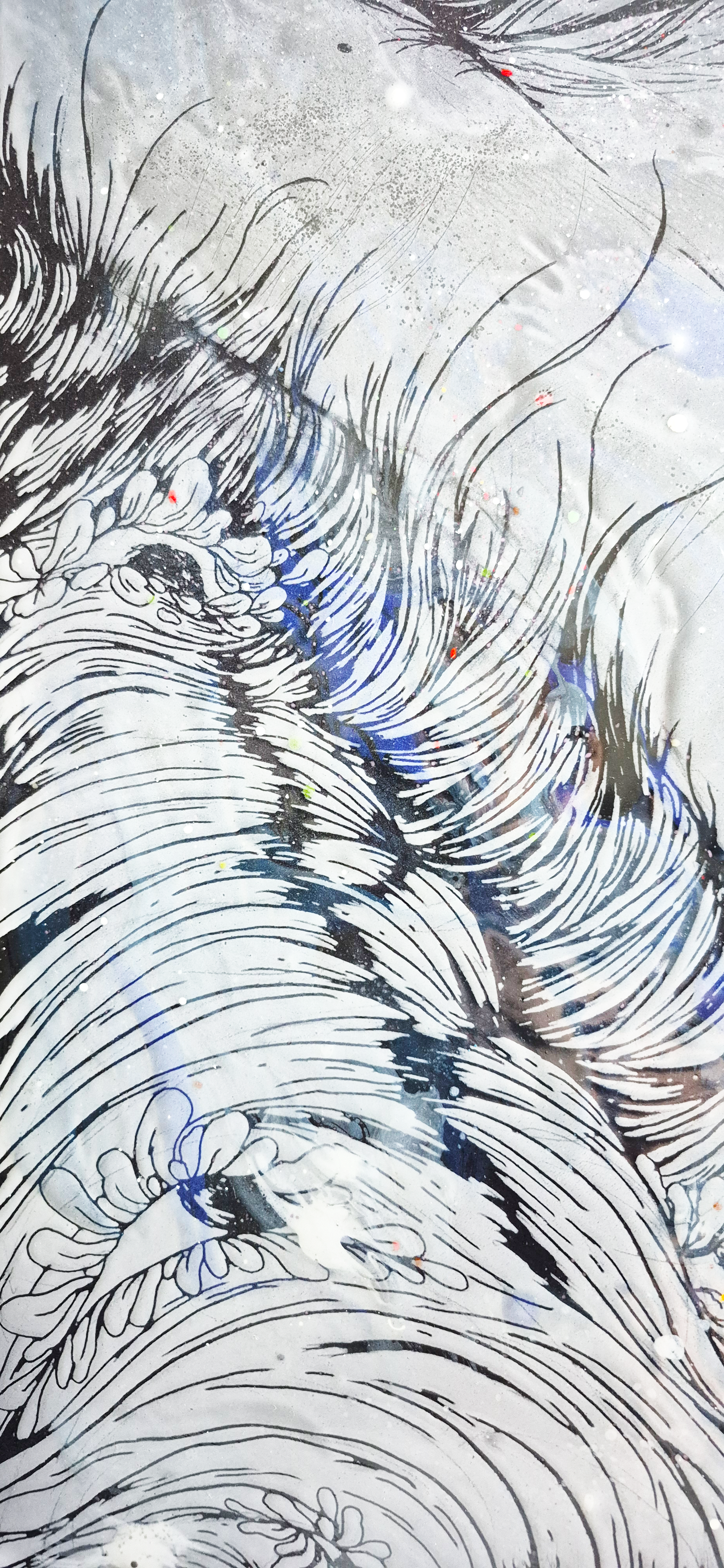 REVERIE I , 2025, Enamel Fine Art, Close up 3, Dorota Kaustová