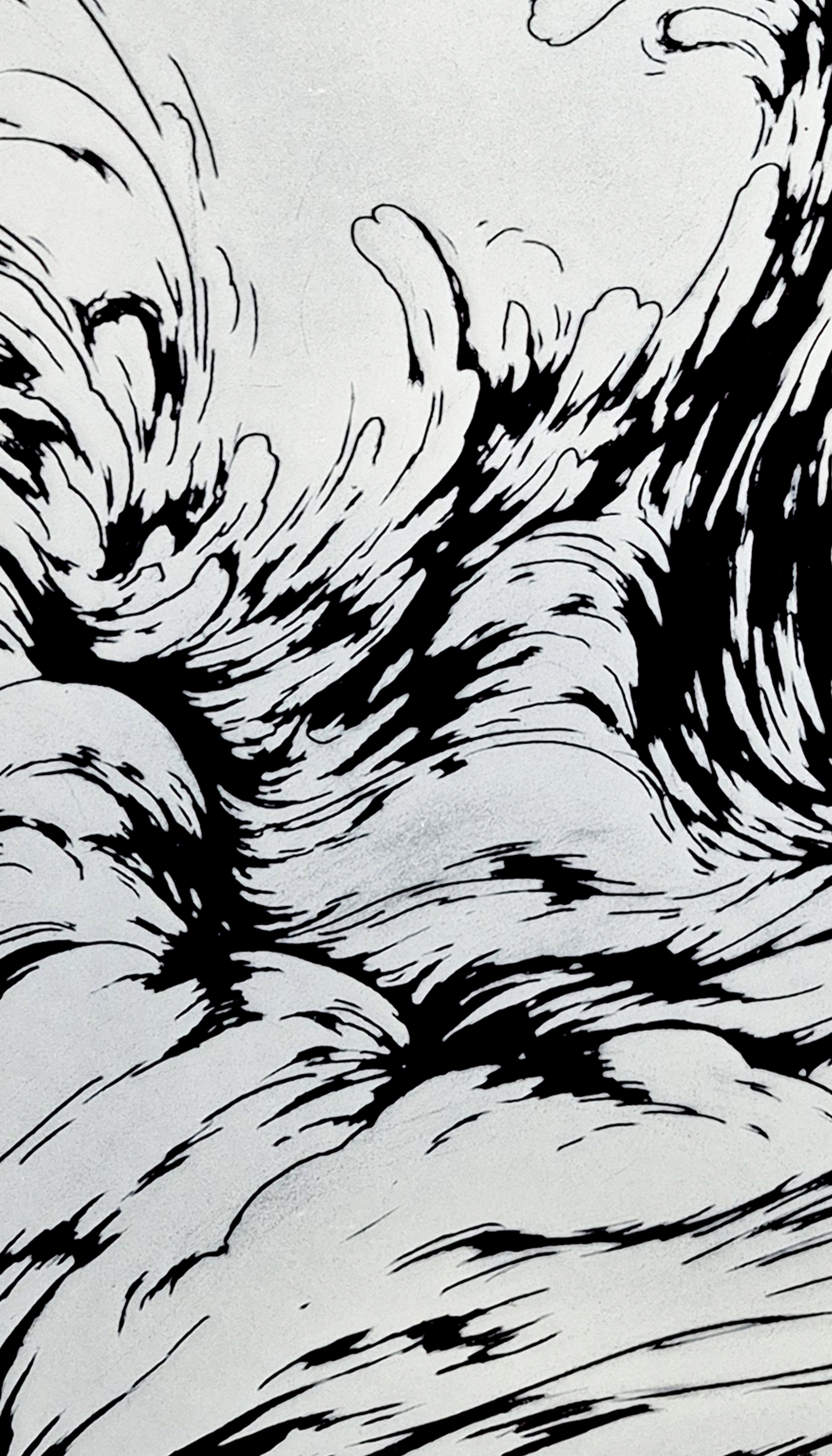 ERUPTING OUT, 2025, Enamel fine art, Close up 3, Dorota Kaustová