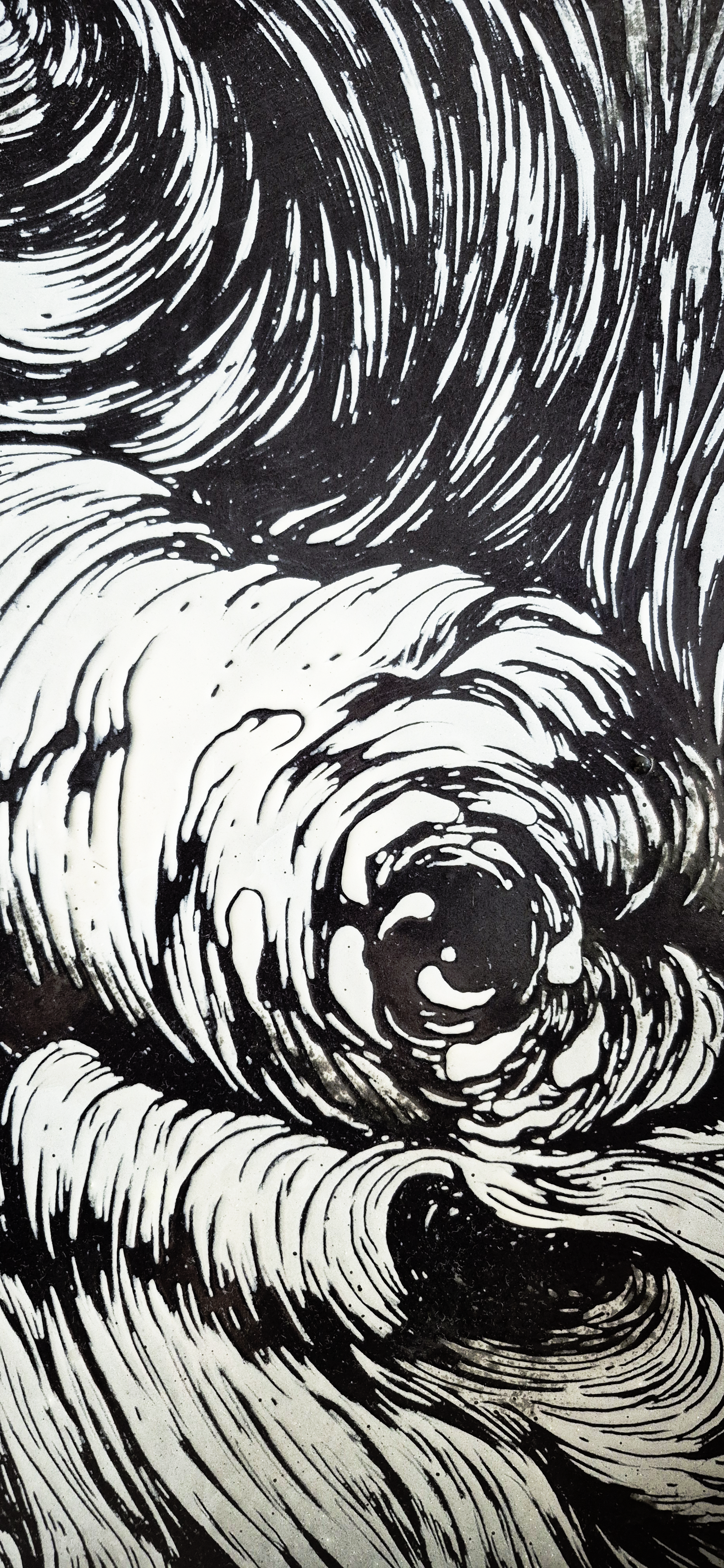 ABSORBED, 2025, Enamel Fine Art, Close up 2, Dorota Kaustová