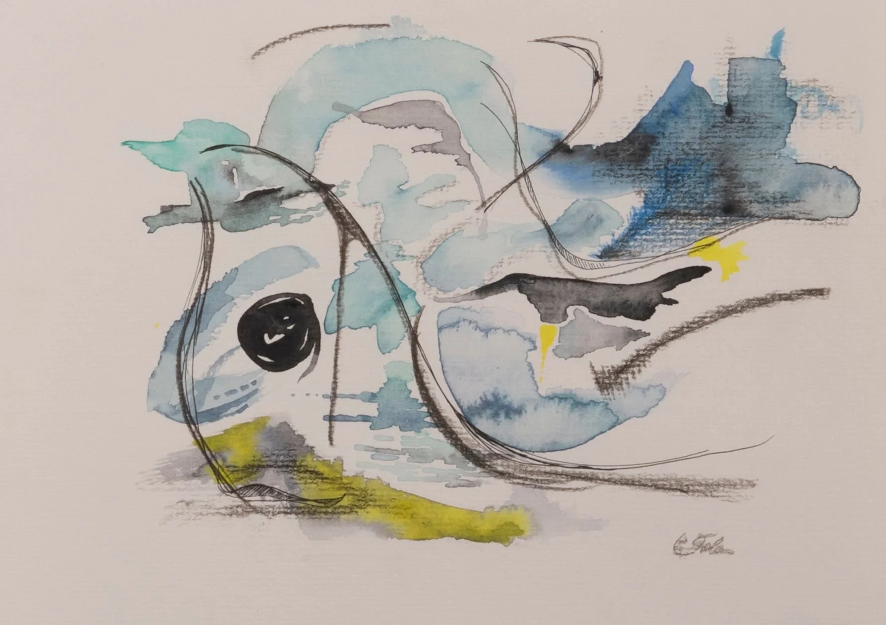 Rest - Aquarell auf Papier
