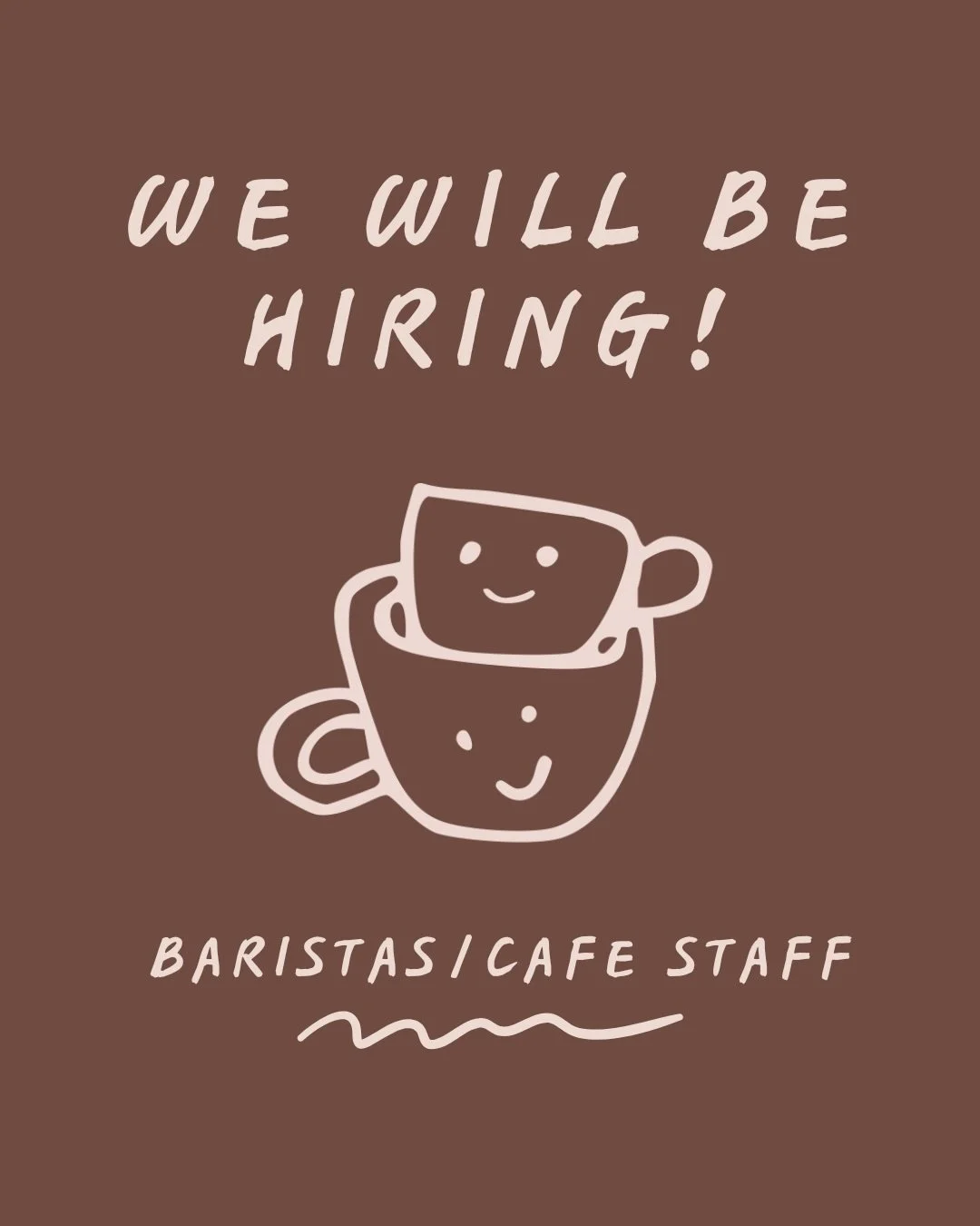 WE WILL BE HIRING ☕🥪

We will be looking for some very lucky people to join the Cocoa team!

If you:
✨ Love great coffee
✨ Enjoy good food and hospitality
✨ Love people
✨ Bring positive energy to a team

&mdash;we&rsquo;d love to hear from you.

Ple